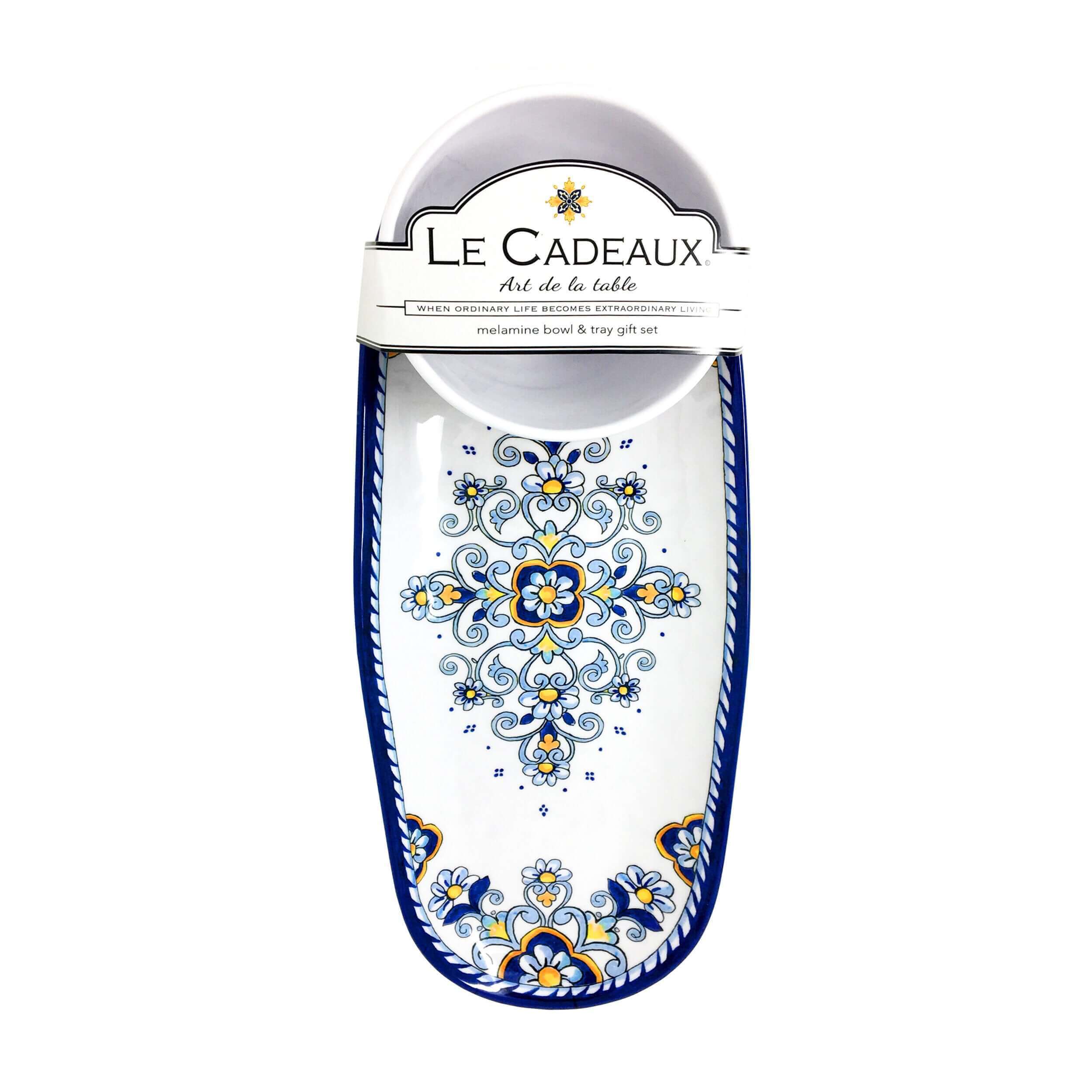 Le Cadeaux - Sorrento Melamine Bowl and Tray Gift Set