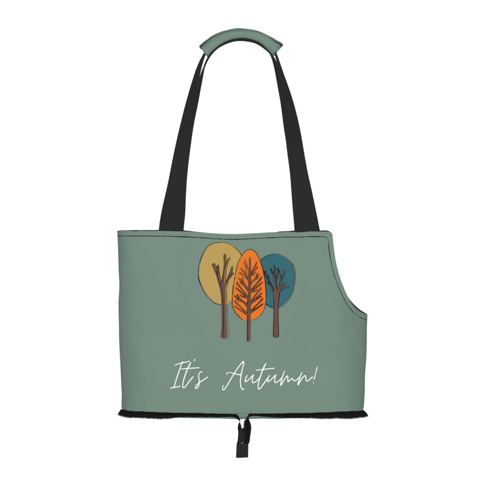 Dog Sling Carrier, Small Dog/Cat Soft Side Carrier Tote Bag for Subway/Shopping/Hiking/Travel-Autumn Minimalism Pattern