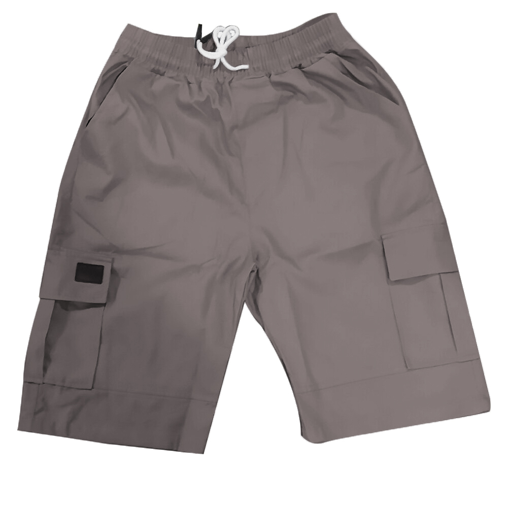 Mens Athletic Shorts Pull Rope Elastic Half Outdoor Sports Multi-Pocket Shorts