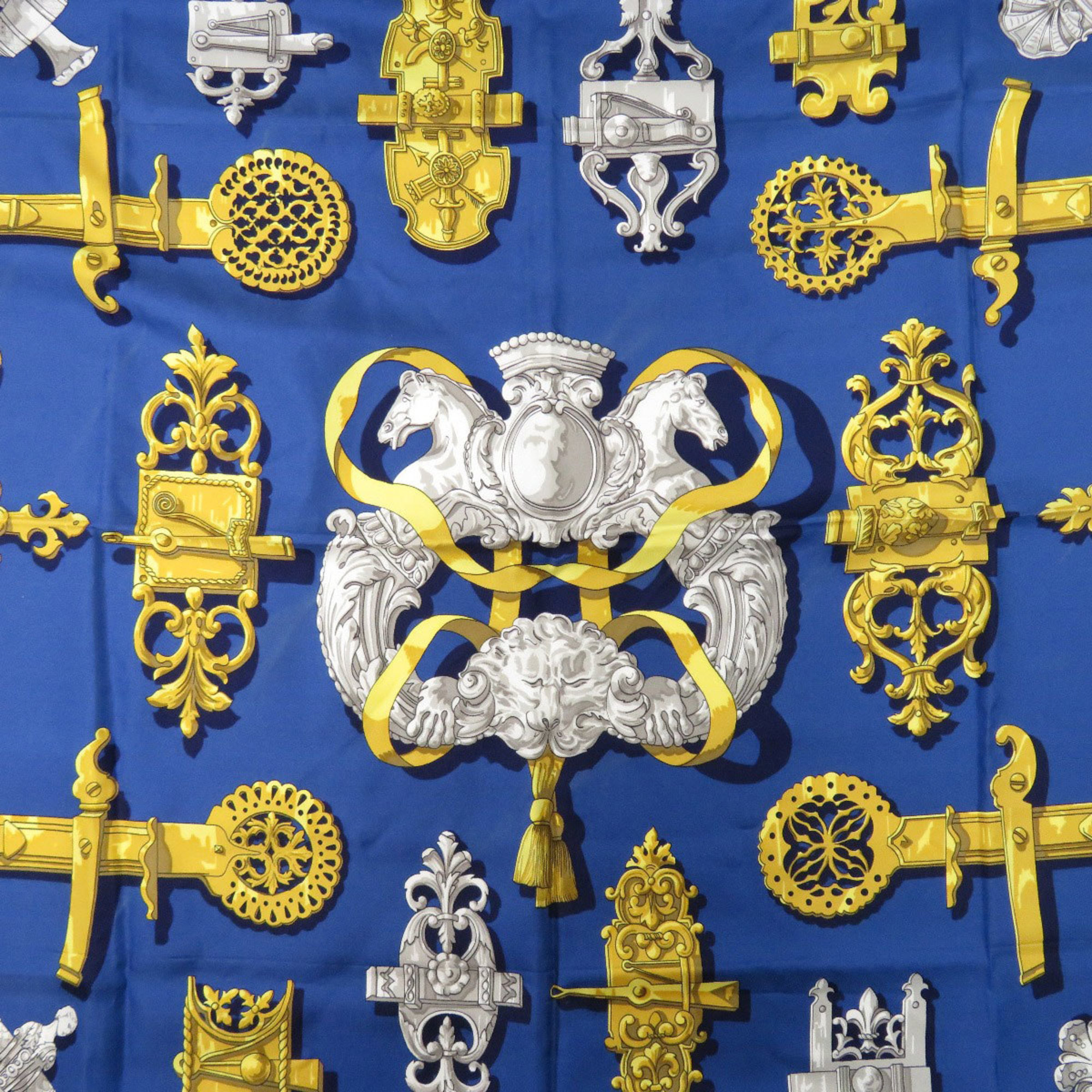 Pre-Owned Hermes Carre 90 FERRO NNERIE Scarf Muffler Silk Women's (Good)