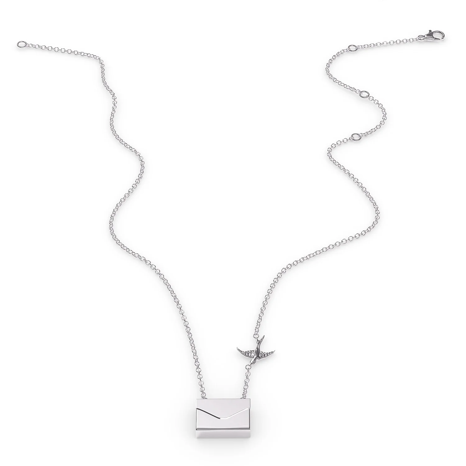 Locket Necklace Mountains chalkboard O'Brien Mountain - Montana in a silver Envelope Neonblond