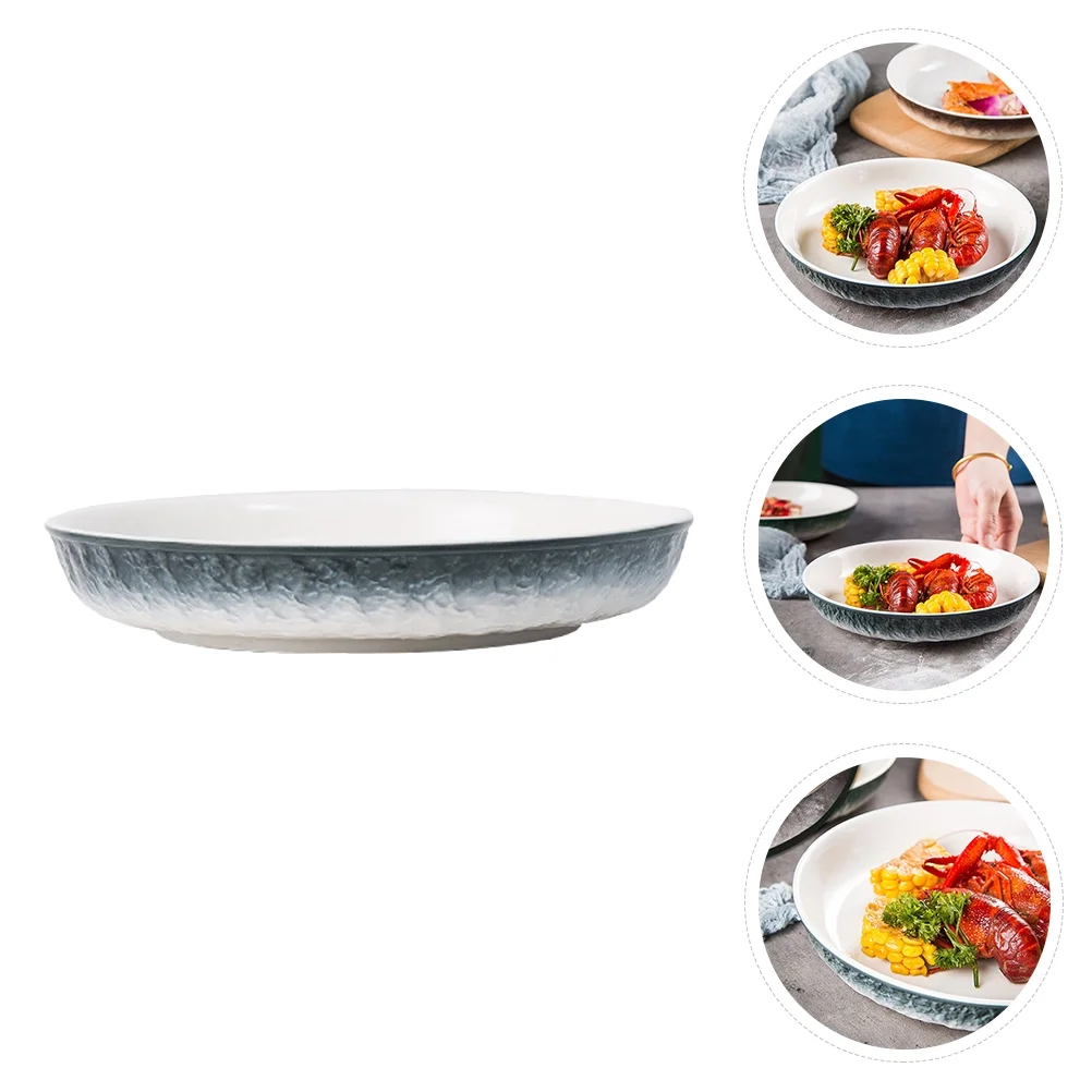 Tableware Ceramic Plate Household Assiette Tableware  Round Dish