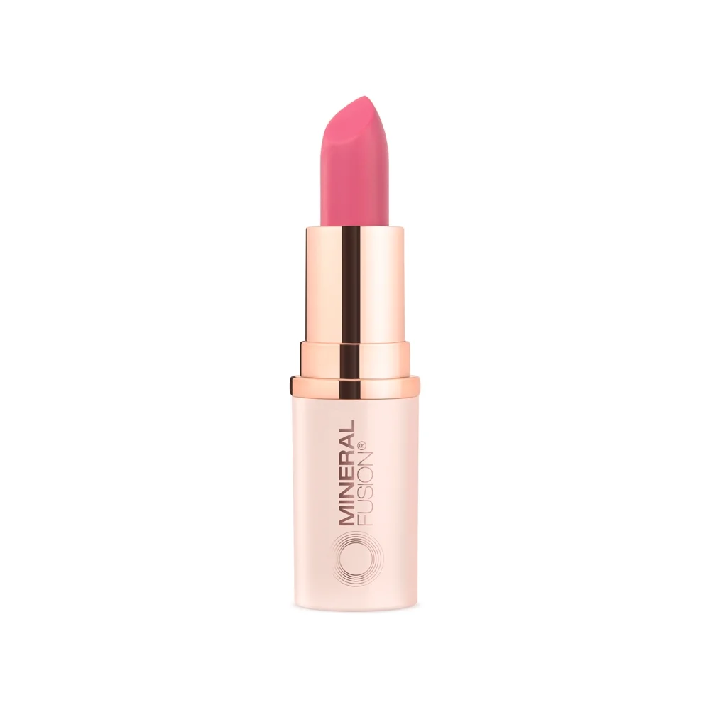 Mineral Fusion Lipstick Charming, Bright Pink, 0.13 oz, Smudge-Free, Long Lasting