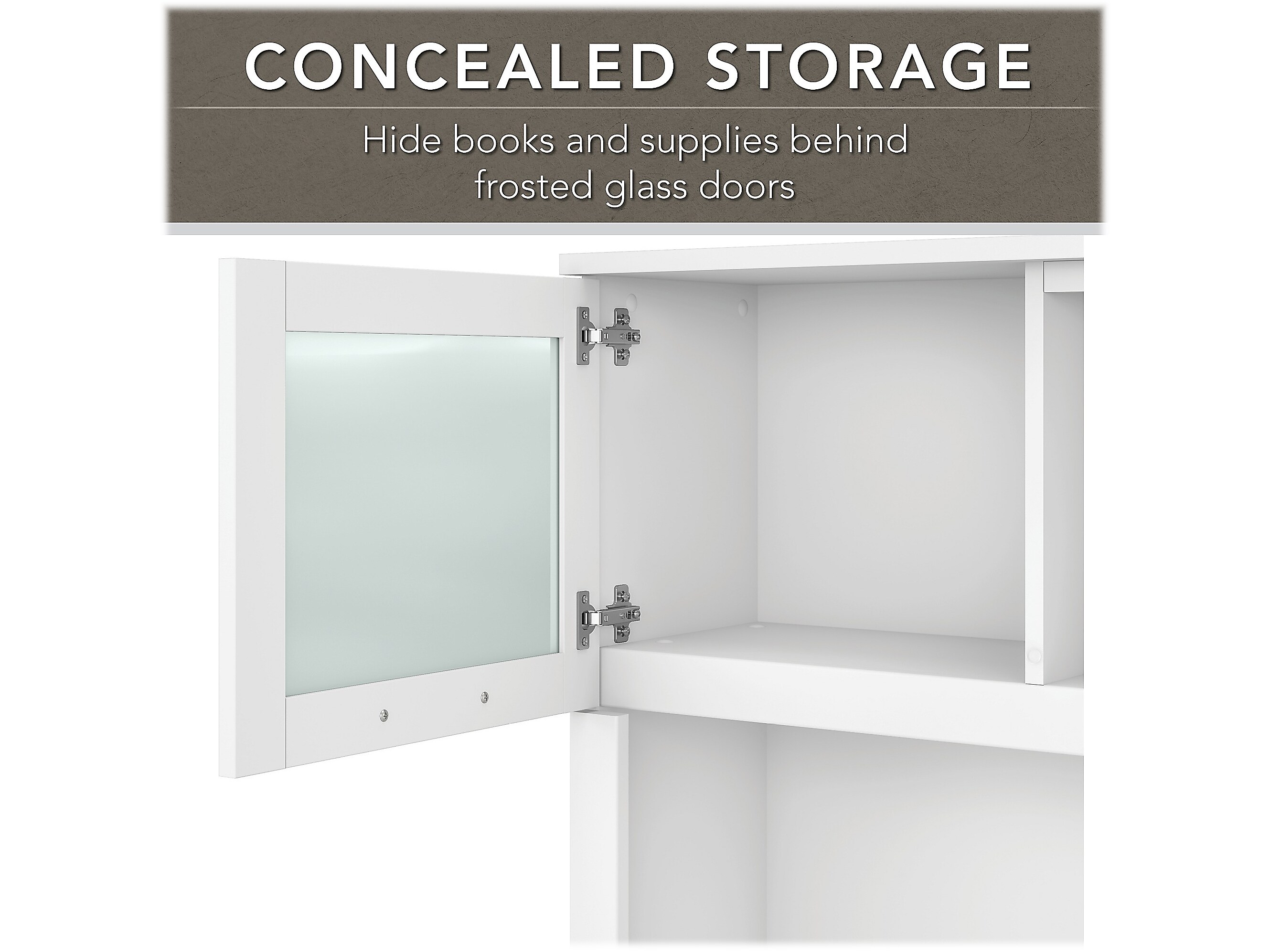 Somerset 72W Sit to Stand L Desk with Hutch in White - Engineered Wood