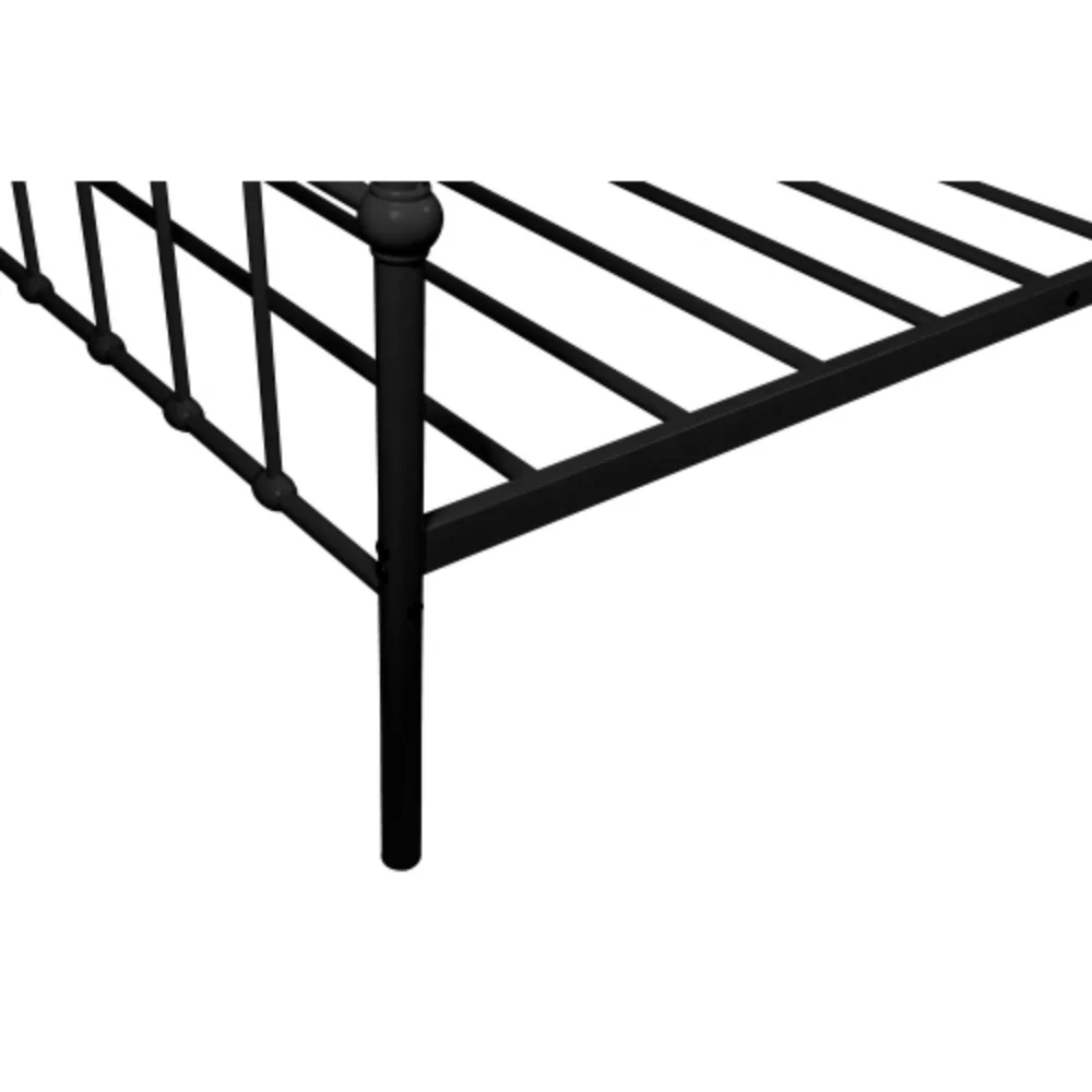 Metal Frame Daybed with trundle Black + Metal