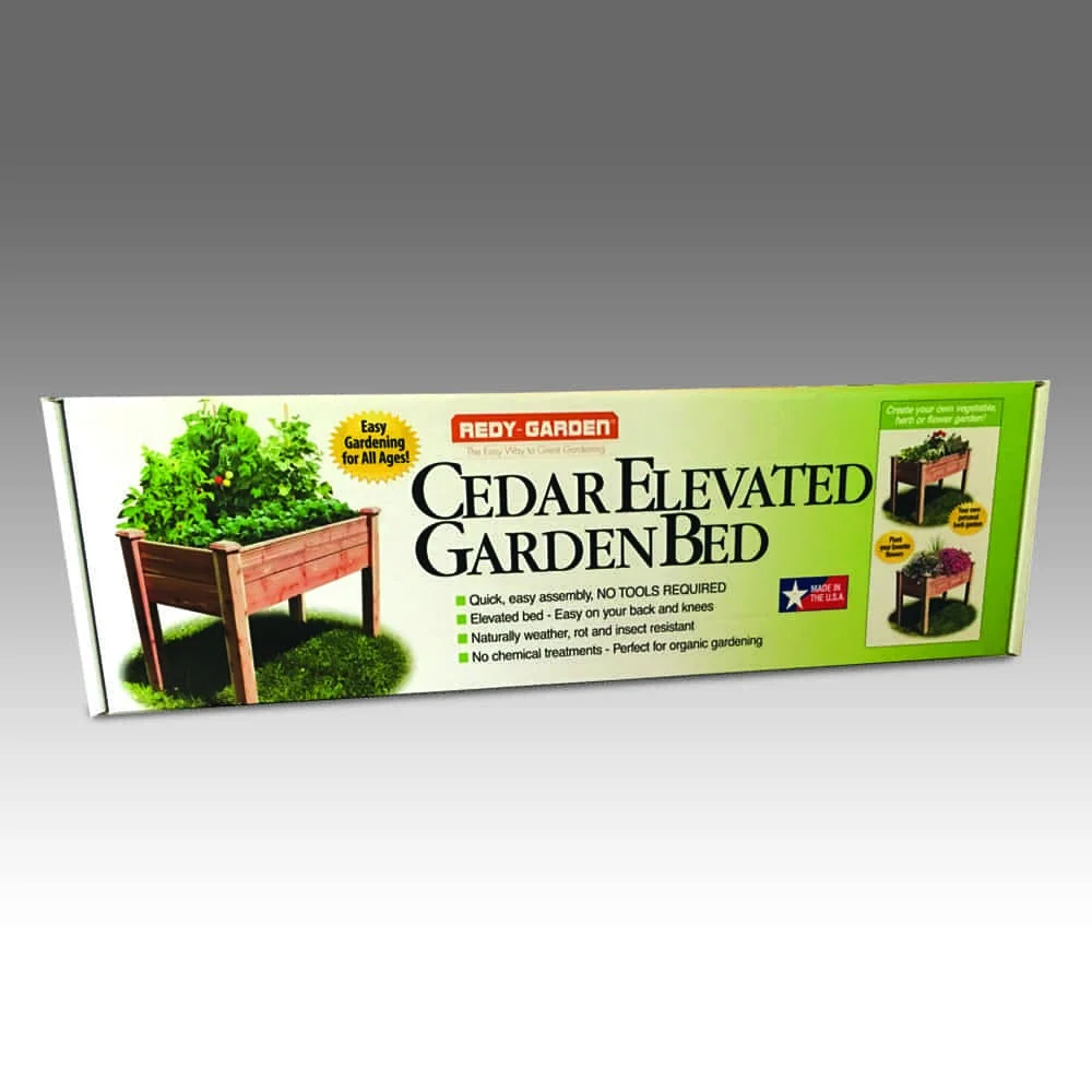 The Redy-Gardenâ¢ Cedar Elevated Garden Bed