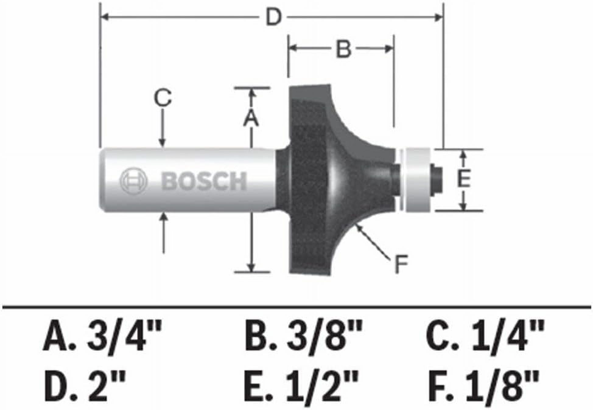 Roundover Two Flutes Router Bit With Bearing