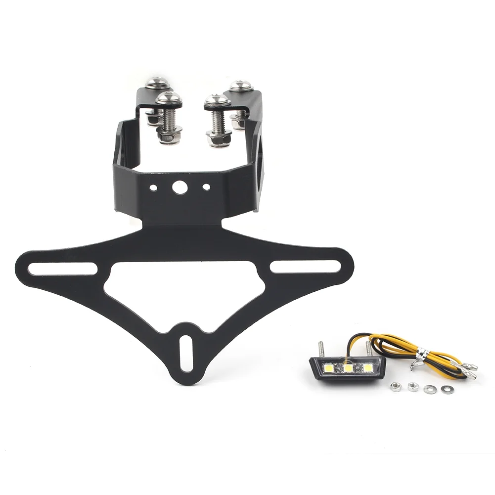 ZS Z400 Rear Fender Eliminator License Plate Bracket w/ LED For Kawasaki Ninja 400 2017 2018 2019 CNC Motorbike Accessories