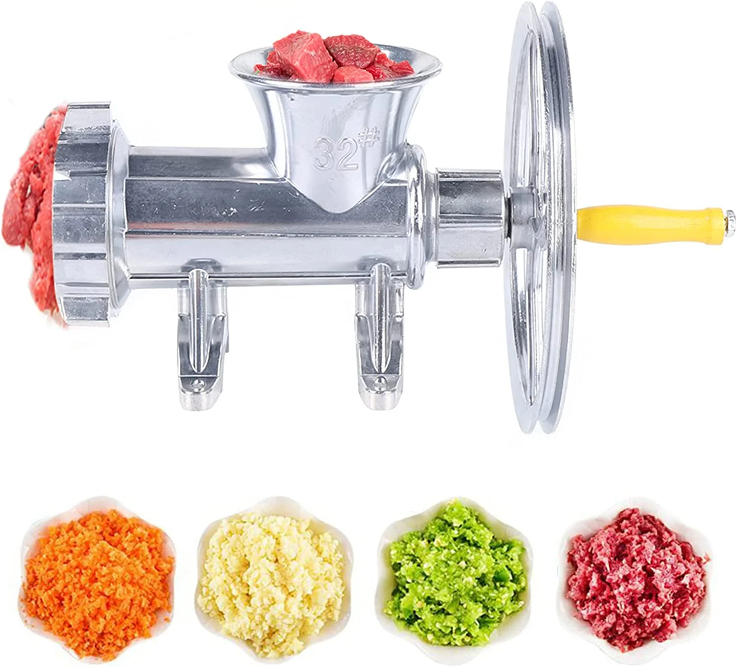 FETCOI Manual Meat Grinder Mincer Sausage Stuffer Filling Machine Aluminum Kitchen