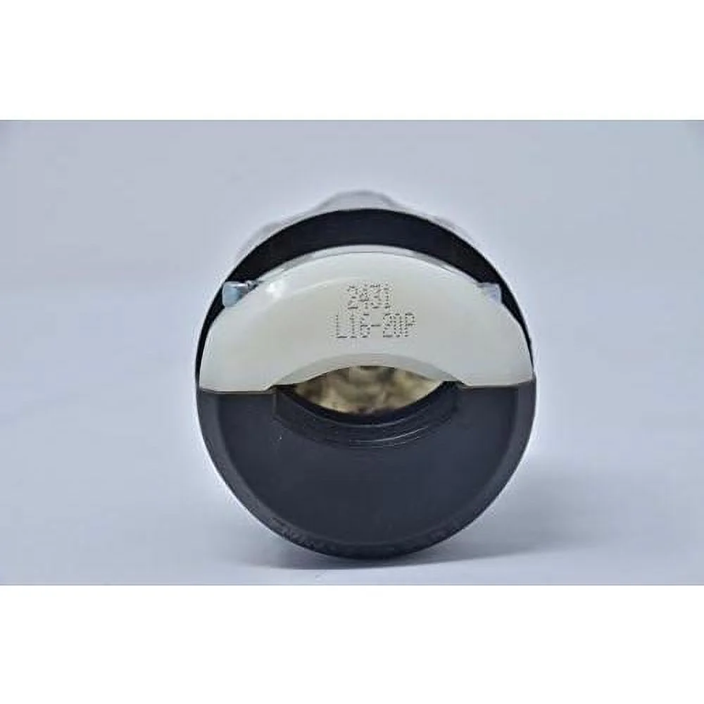 2431 20 Amp, 480 Volt 3-Phase, NEMA L16-20P, 3P, 4W, Locking Plug, Industrial Grade, Grounding - Black-White