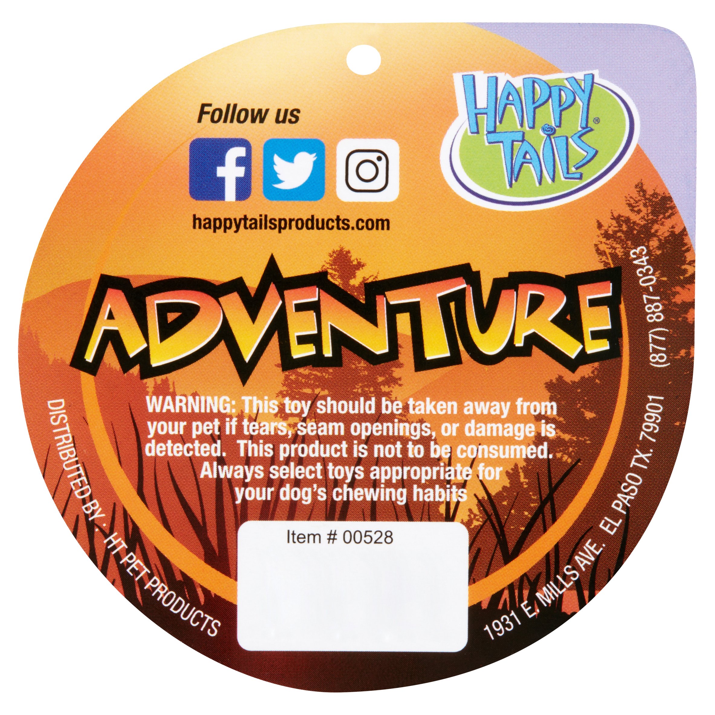 Happy Tails Adventure Canvas Plush Stuffed Owl Dog Toy