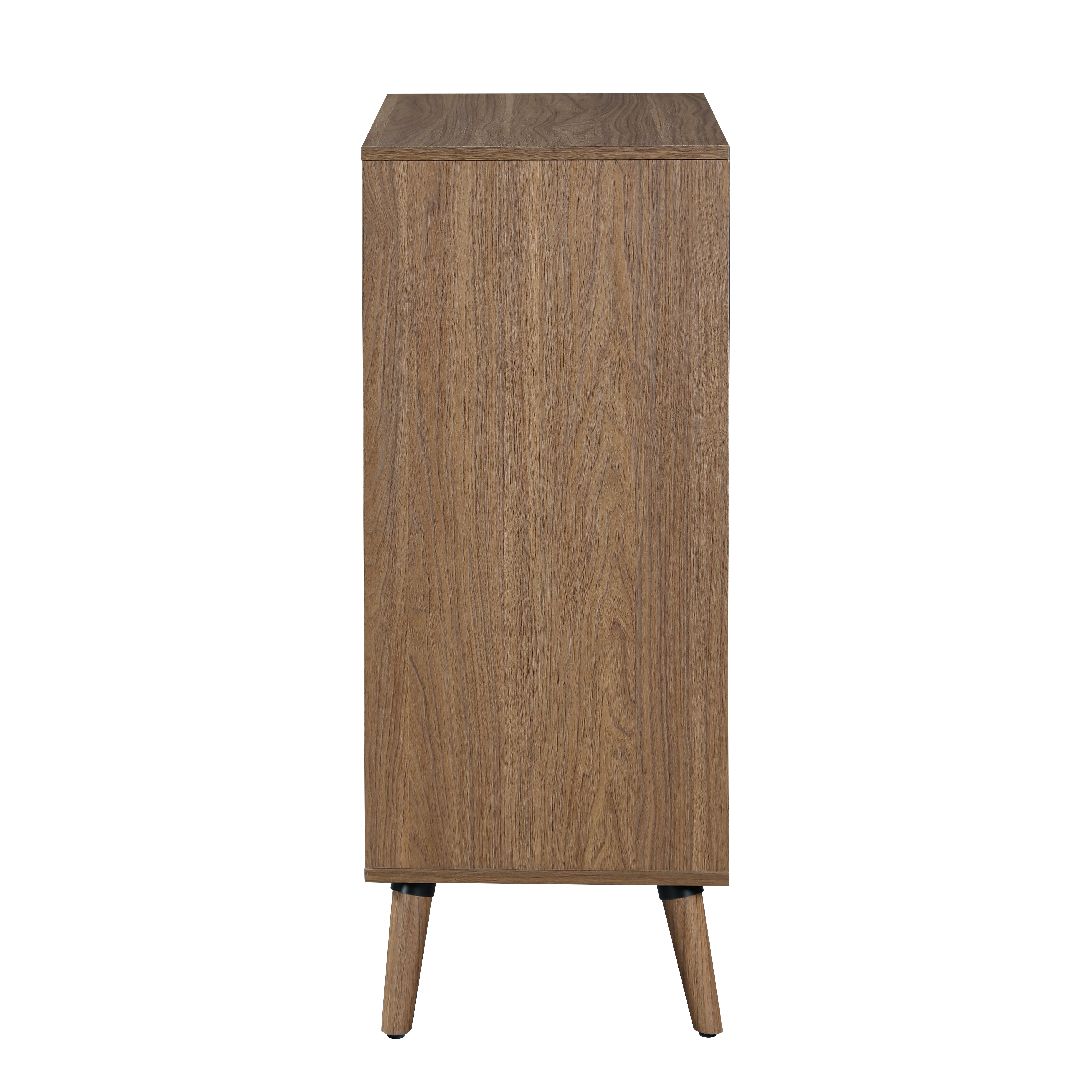 Mainstays, Modern 4 Drawer Wood Dresser, Bedroom, for All Ages, Brown Walnut