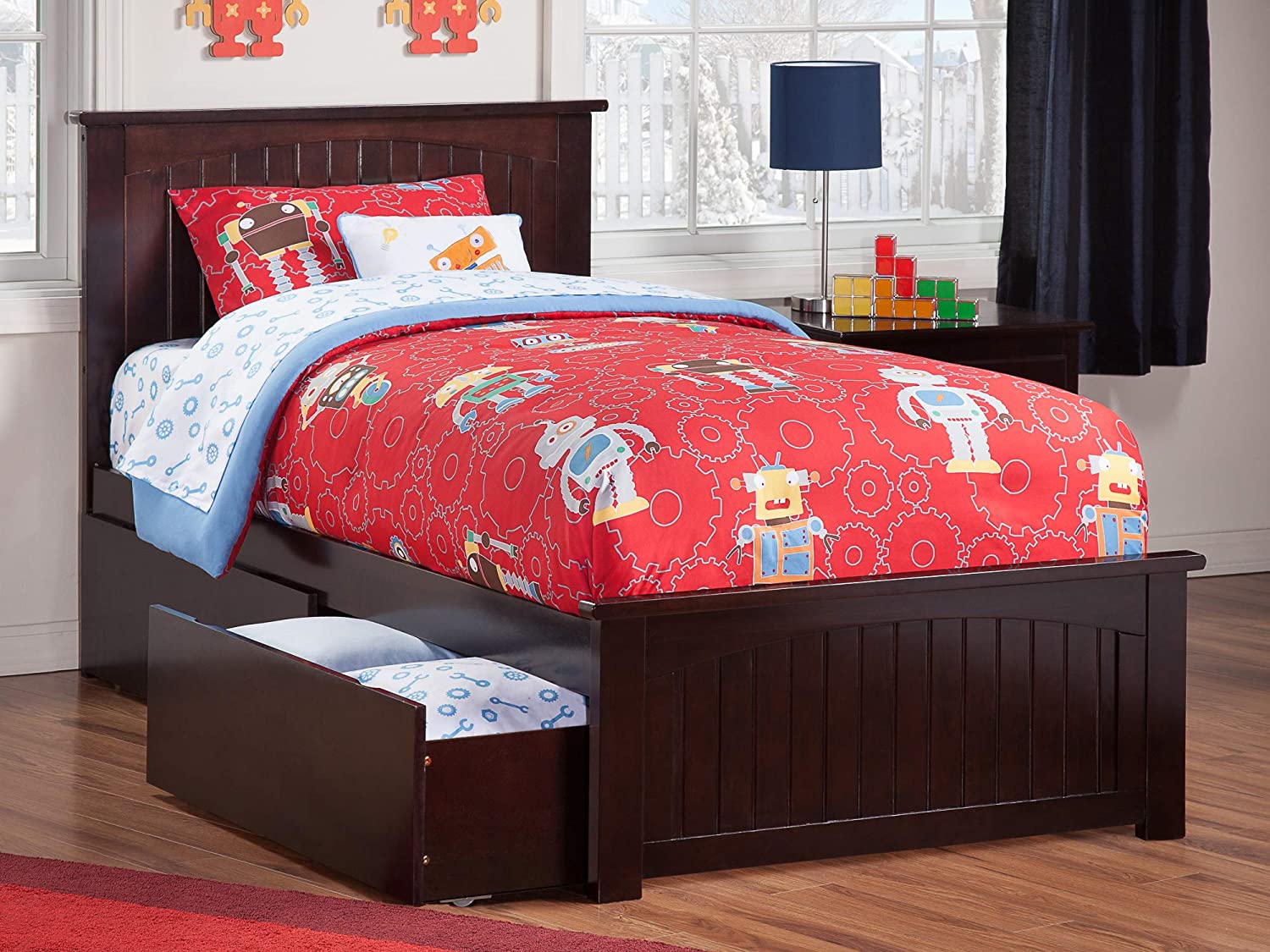 Nantucket Matching Foot board Urban Bed Drawer x 1 - Espresso, Twin Extra Large