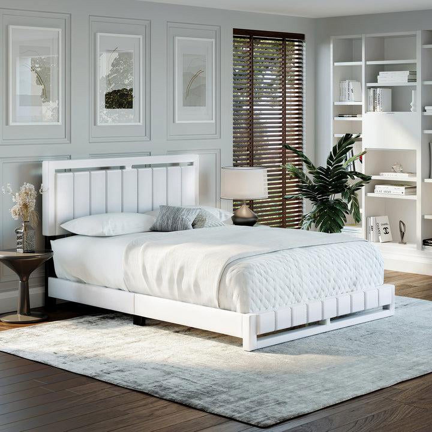 Boyd Sleep BMPBWT201EK Beau Faux Leather Upholstered Platform Bed