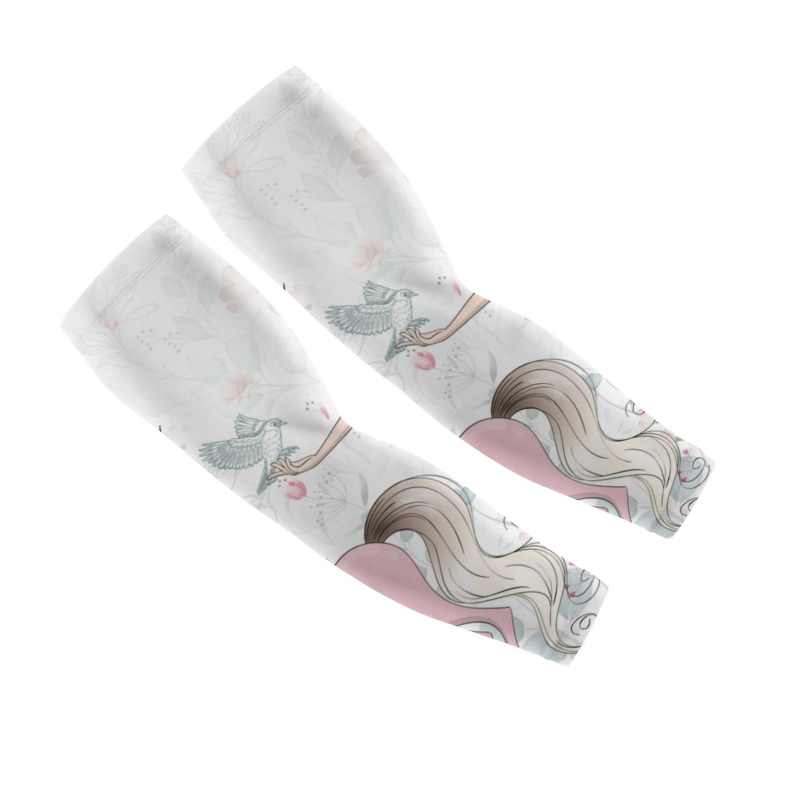 Hidove UV Sun Protection Arm Sleeves, Wallpaper beautiful Princess and unicorn Cooling Sports Sleeve Ice Silk Arm Warmers Arm Covers for Adult XL