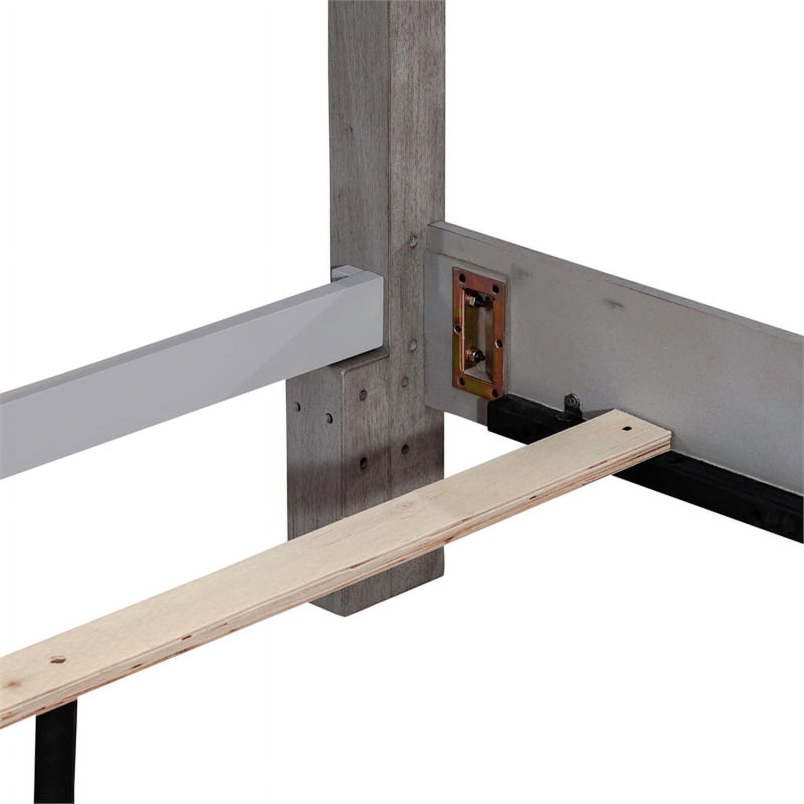 Palmetto Heights Queen Panel Bed in Shell White and Driftwood Finish