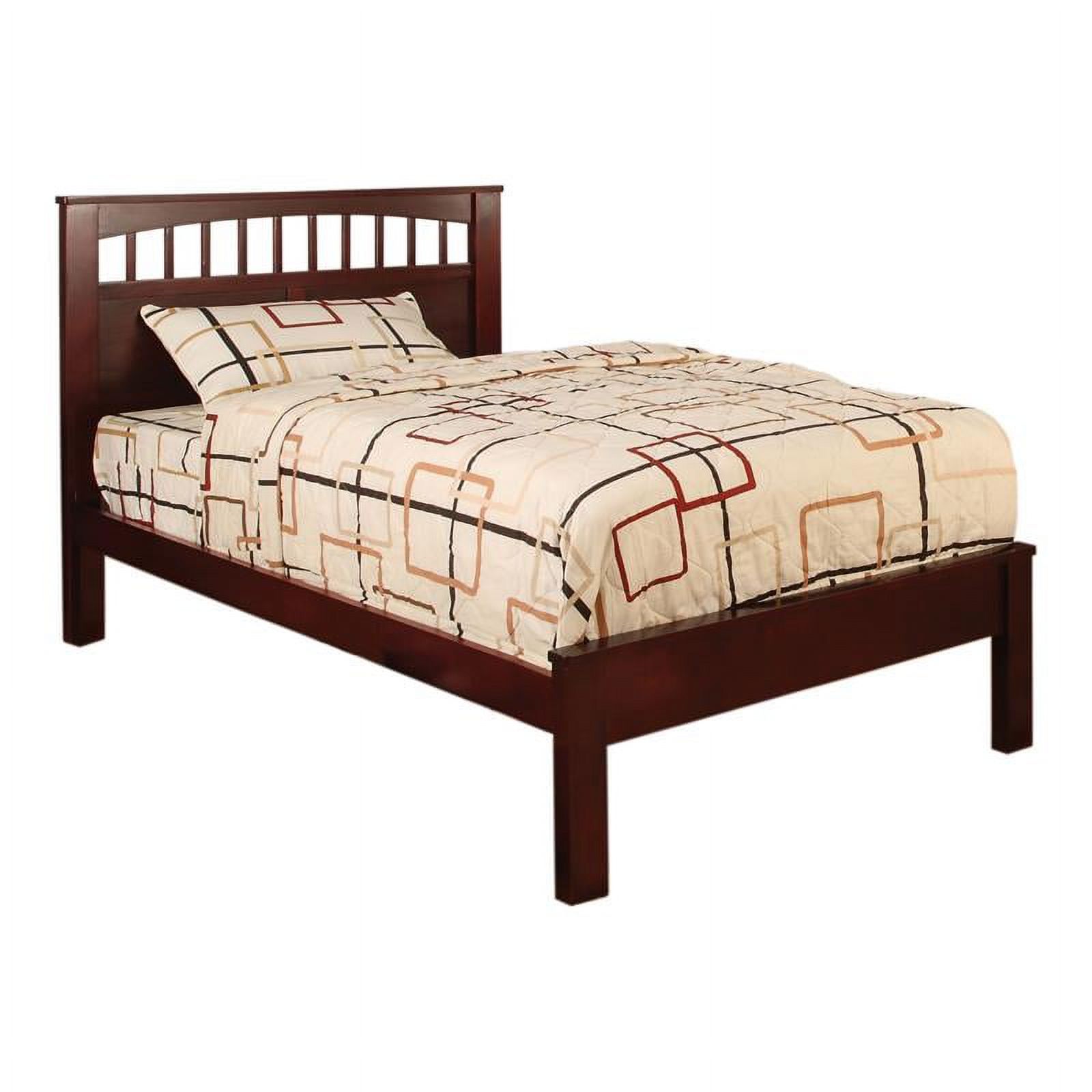 Bowery Hill Transitional Solid Wood/Wood Veneer/MDF Platform Twin Bed in Cherry