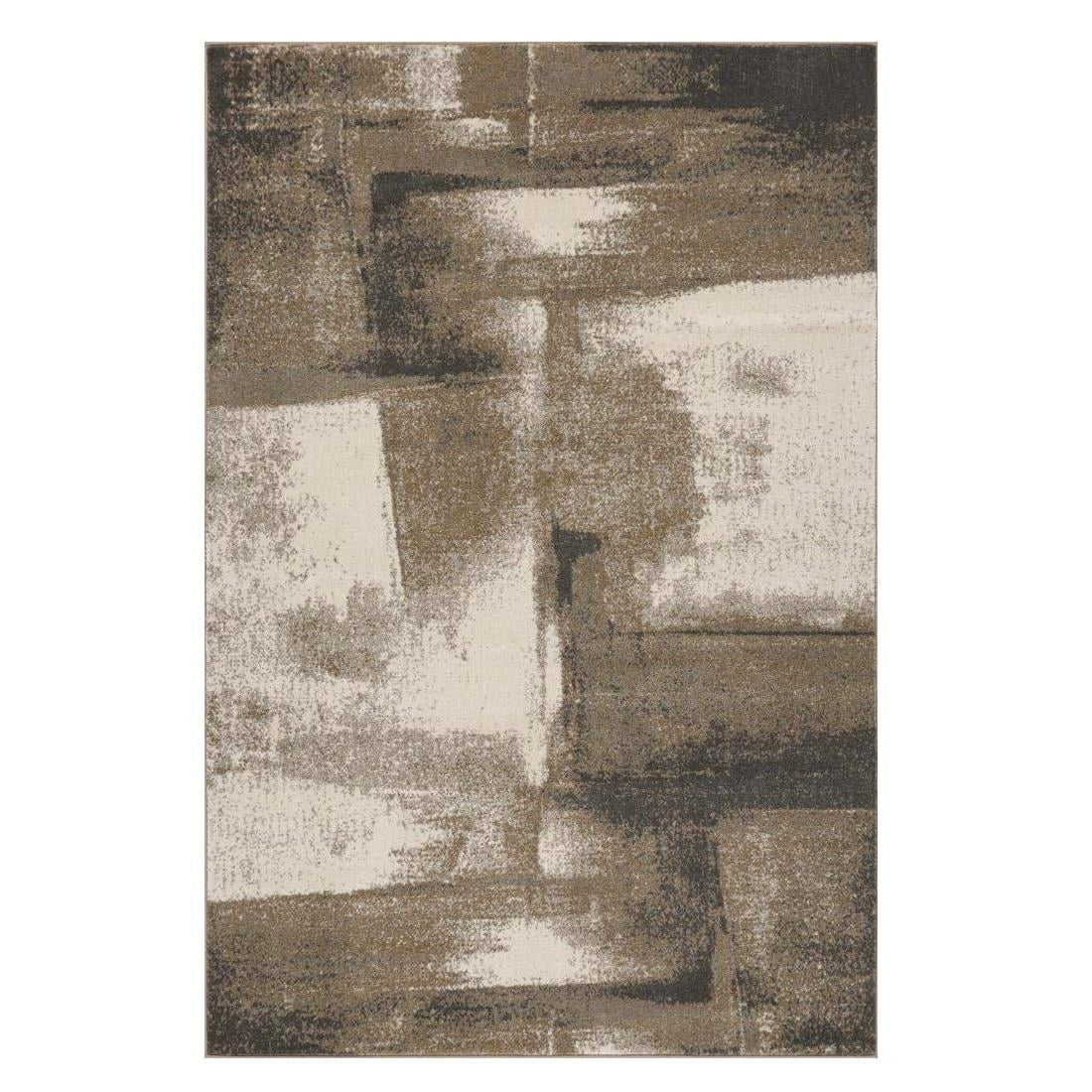 Luxe Weavers Abstract Brushstrokes Area Rug Beige 8x10, Soft Accent Carpet
