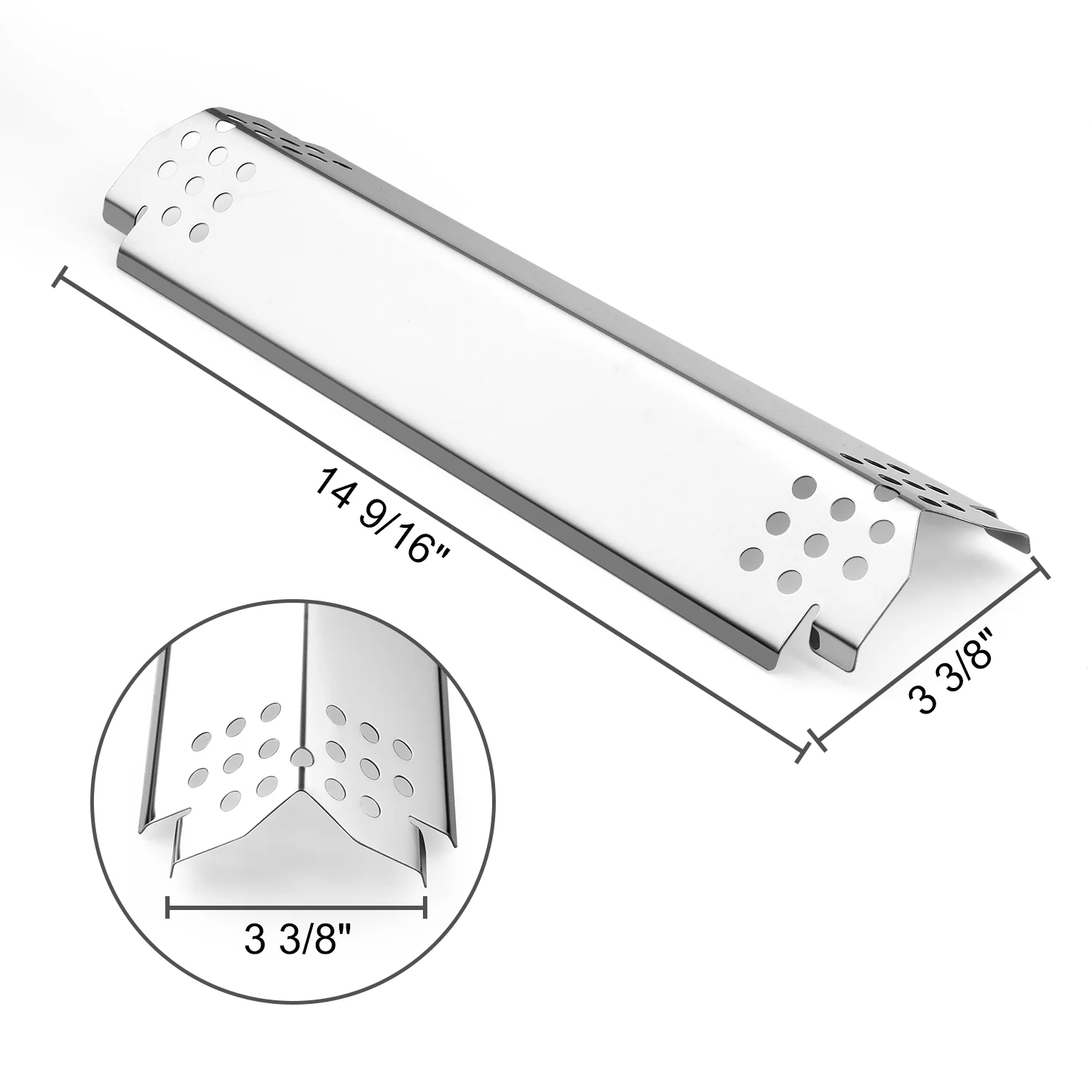 Grill Replacement Parts for Nexgrill 6 Burner 720-0898, 730-0898, 720-0898A, Stainless Steel Grill Burner Tubes, Heat Shiele Tent Plates Kits Replacement for Home Deport Nexgrill 4 Burner 720-0830H