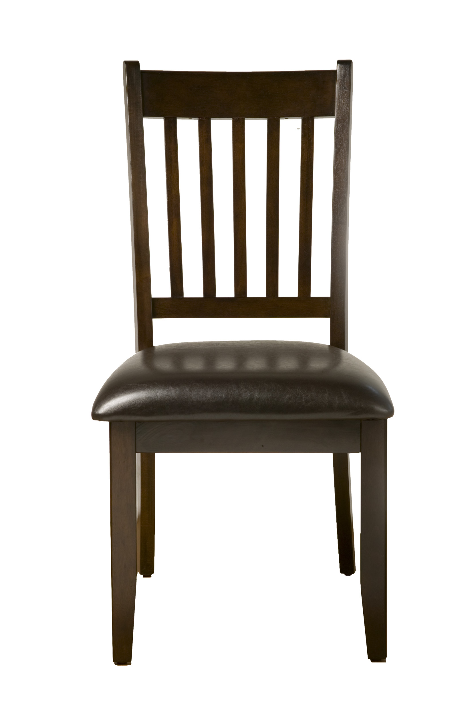 Alpine Furniture Capitala Side Chairs with Faux Leather Cushions - Set of 2