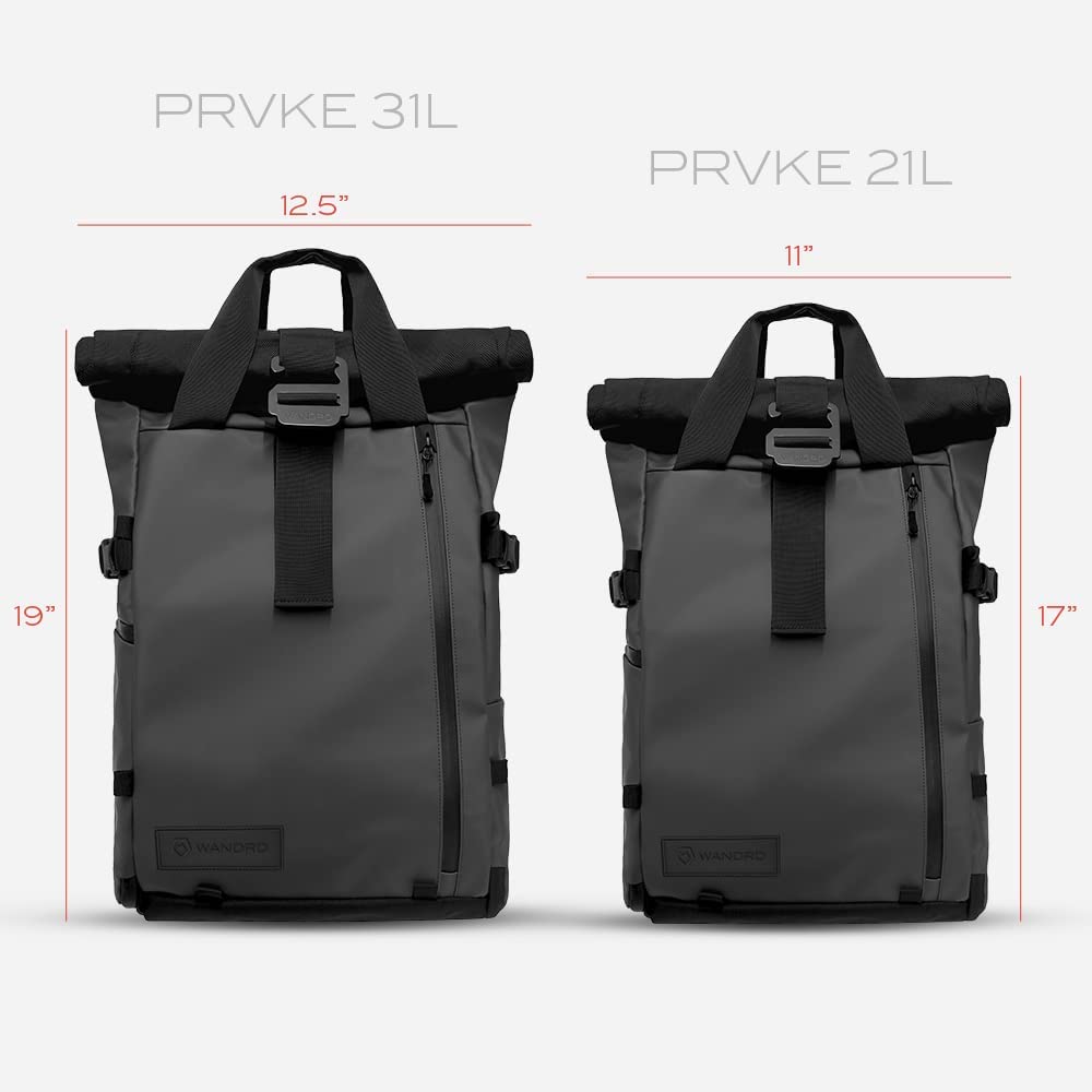 KEERDAO All-New PRVKE 31L Photography Travel Backpack, Black