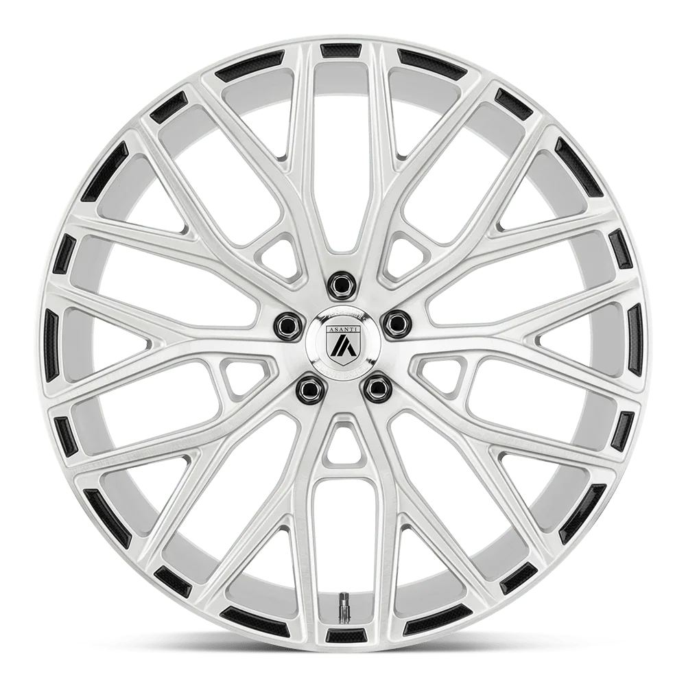 Asanti Black leo 22x10.5 5x115 25et 72.60mm brushed silver wheel
