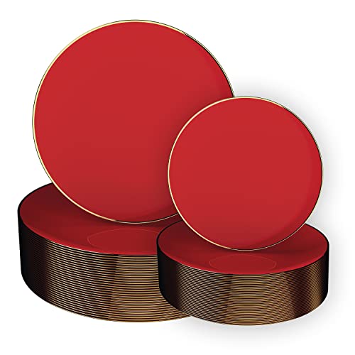 NYC Plastic 60 Pack Dinnerware Plates | Disposable|30-7.5