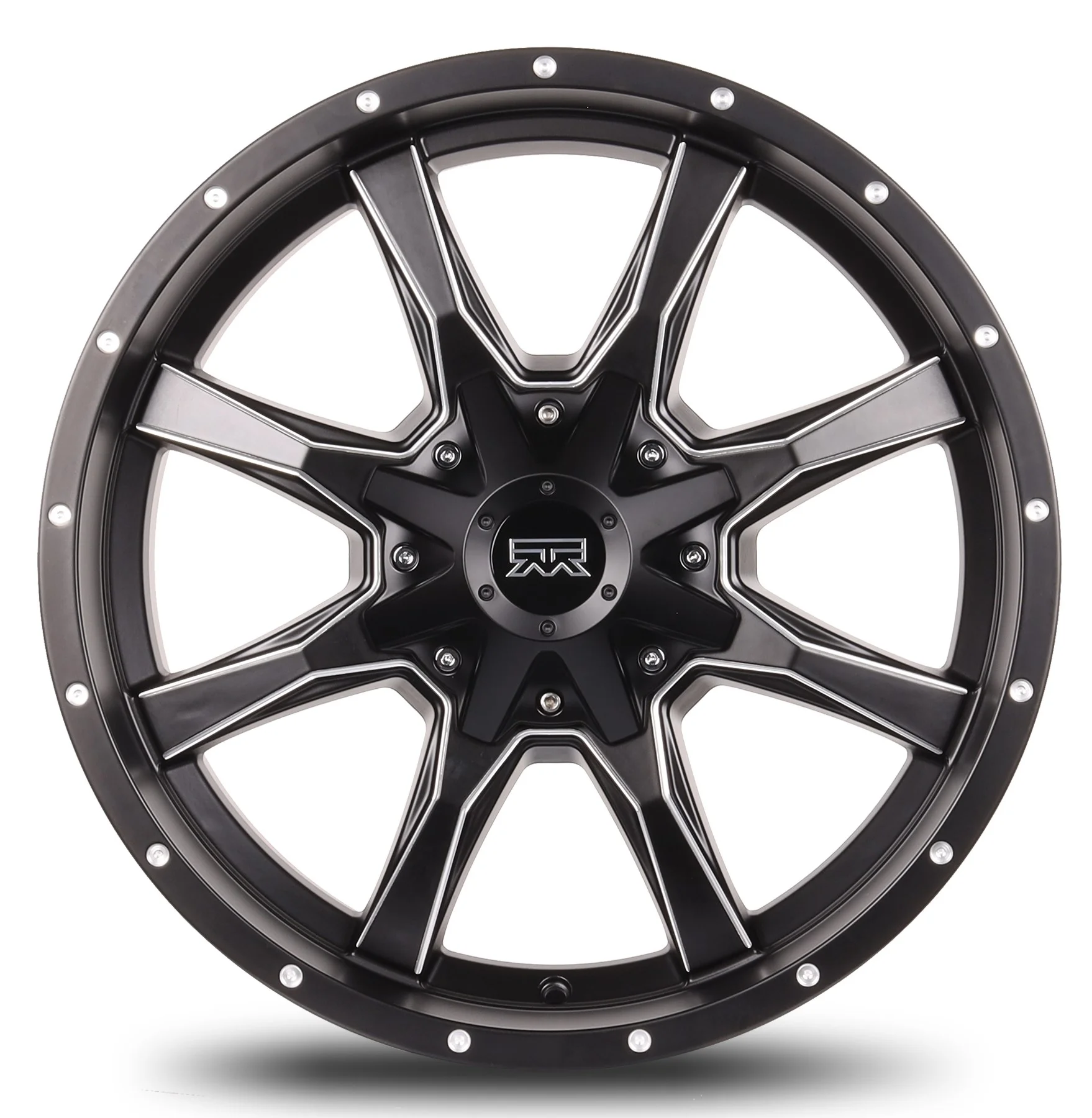 20x9 Mudder Trucker MT513 Breakover Black with Milled Edges 5x139.7 5x5.5 5x150 ET18 wheel rim