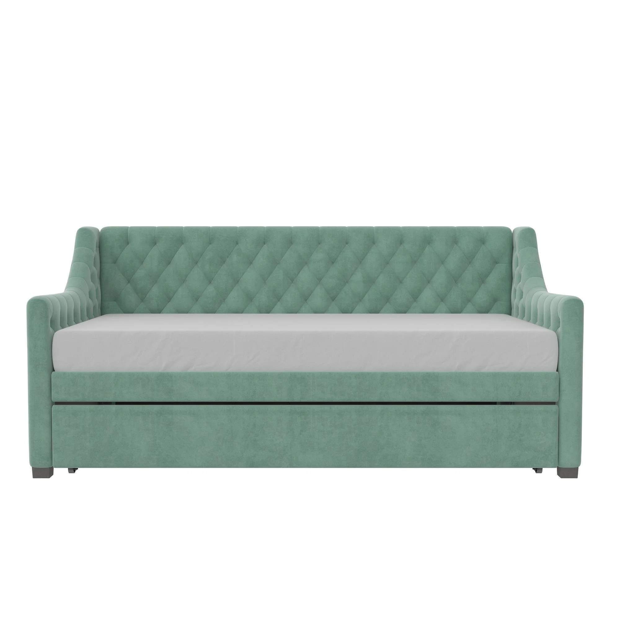Little Seeds Monarch Hill Ambrosia Twin Daybed and Trundle, Teal Velvet