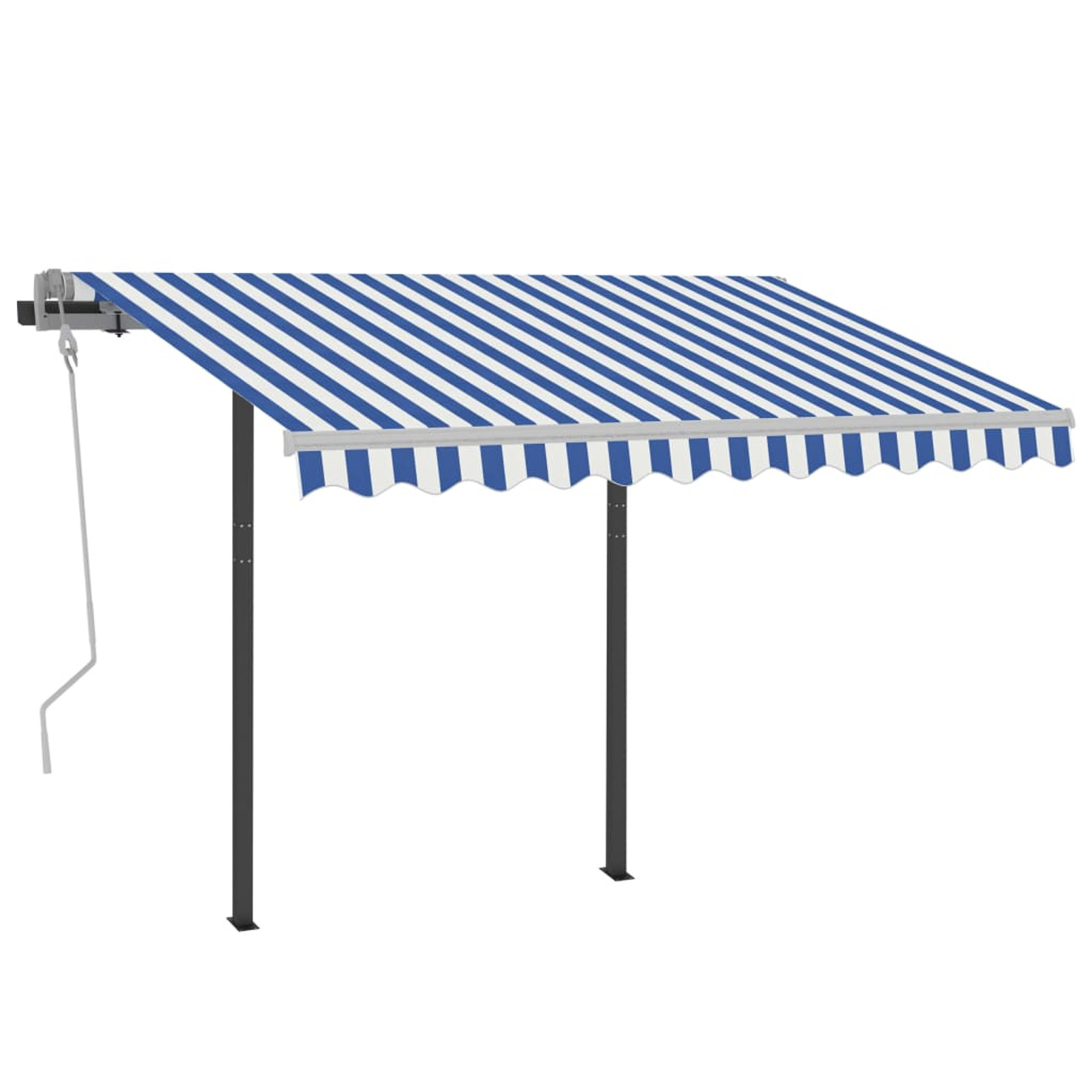 Manual Retractable Awning with Posts 118.1