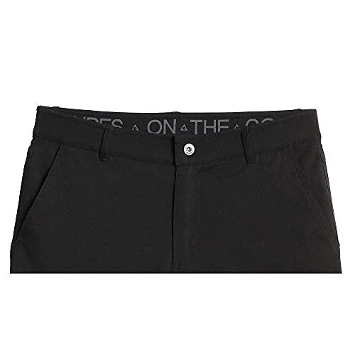 Gerry Mens Fleece Lined Stretch Hiking Travel Pants with Side Zipper Pocket and UPF 50+ (Black, 34/30)