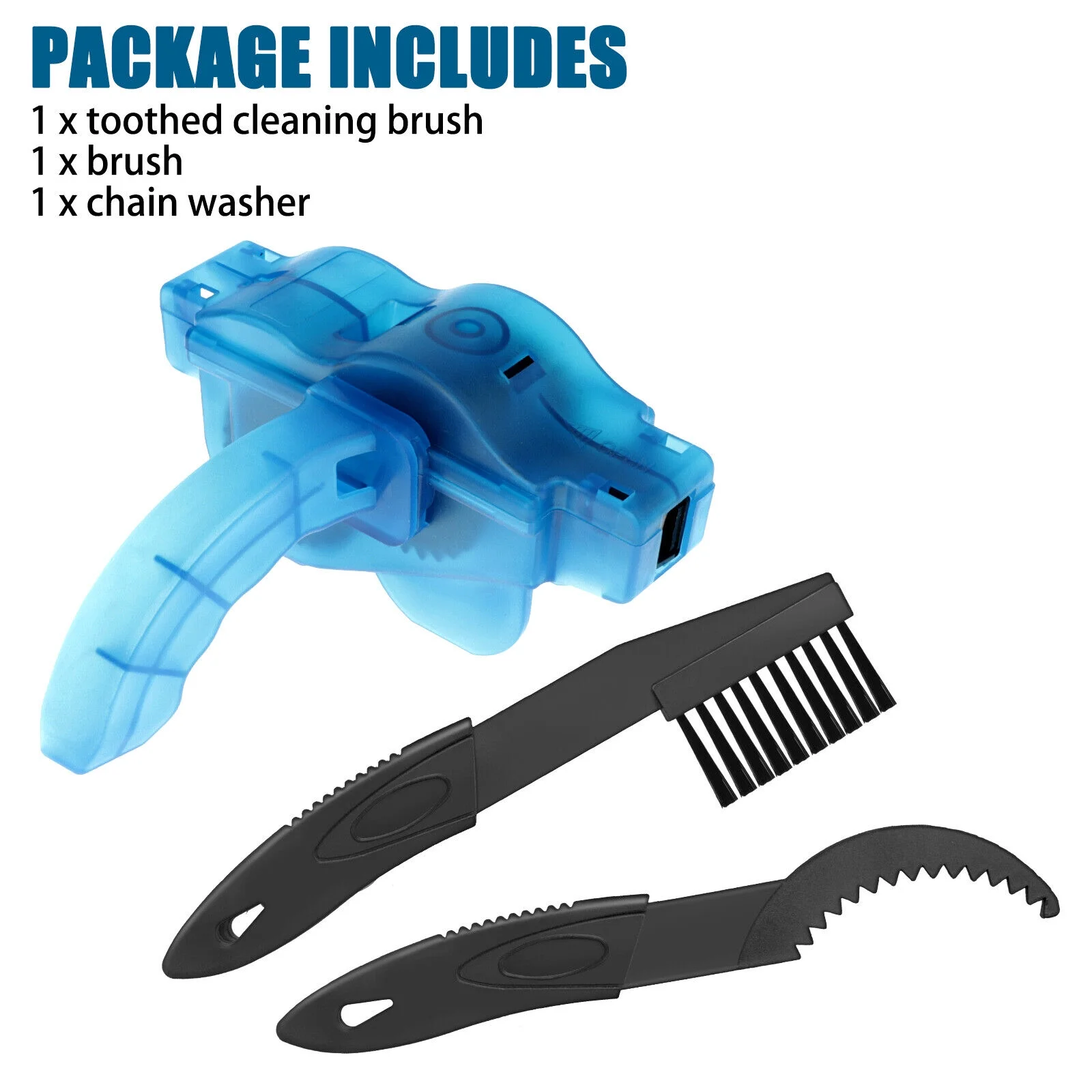 Bicycle Chain Cleaner Bike Wash Tool Cycling Scrubber Cleaning Brushes Wheel Set