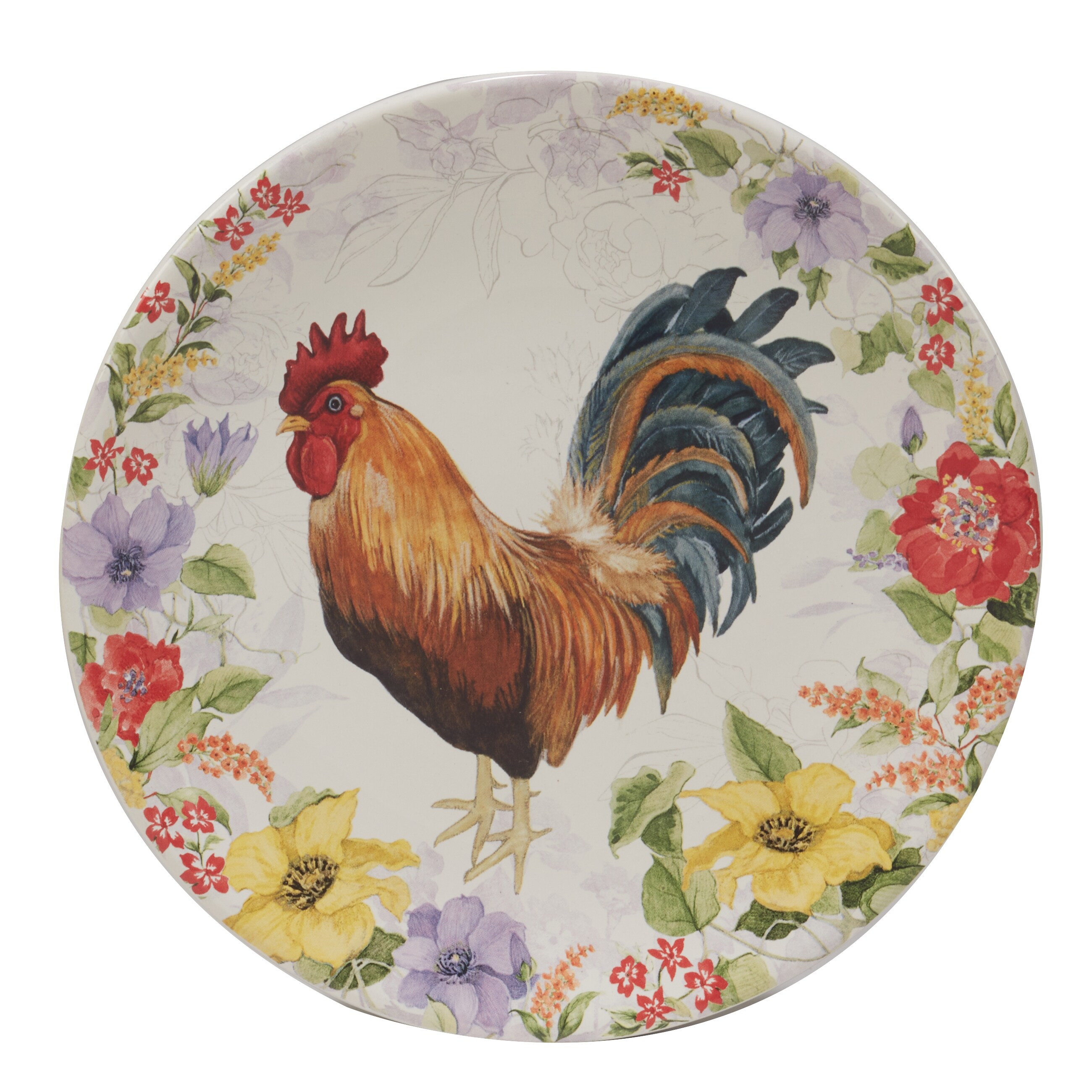 Certified International  Floral Rooster 9