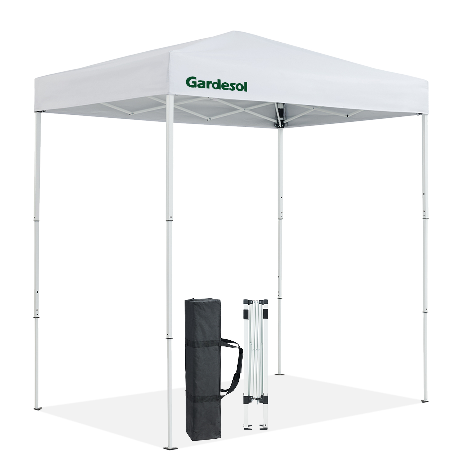Gardesol 6'x4' E-Z Pop Up Outdoor Portable Canopy Tent with Carry Bag and White Frame, UV-Protected (White)