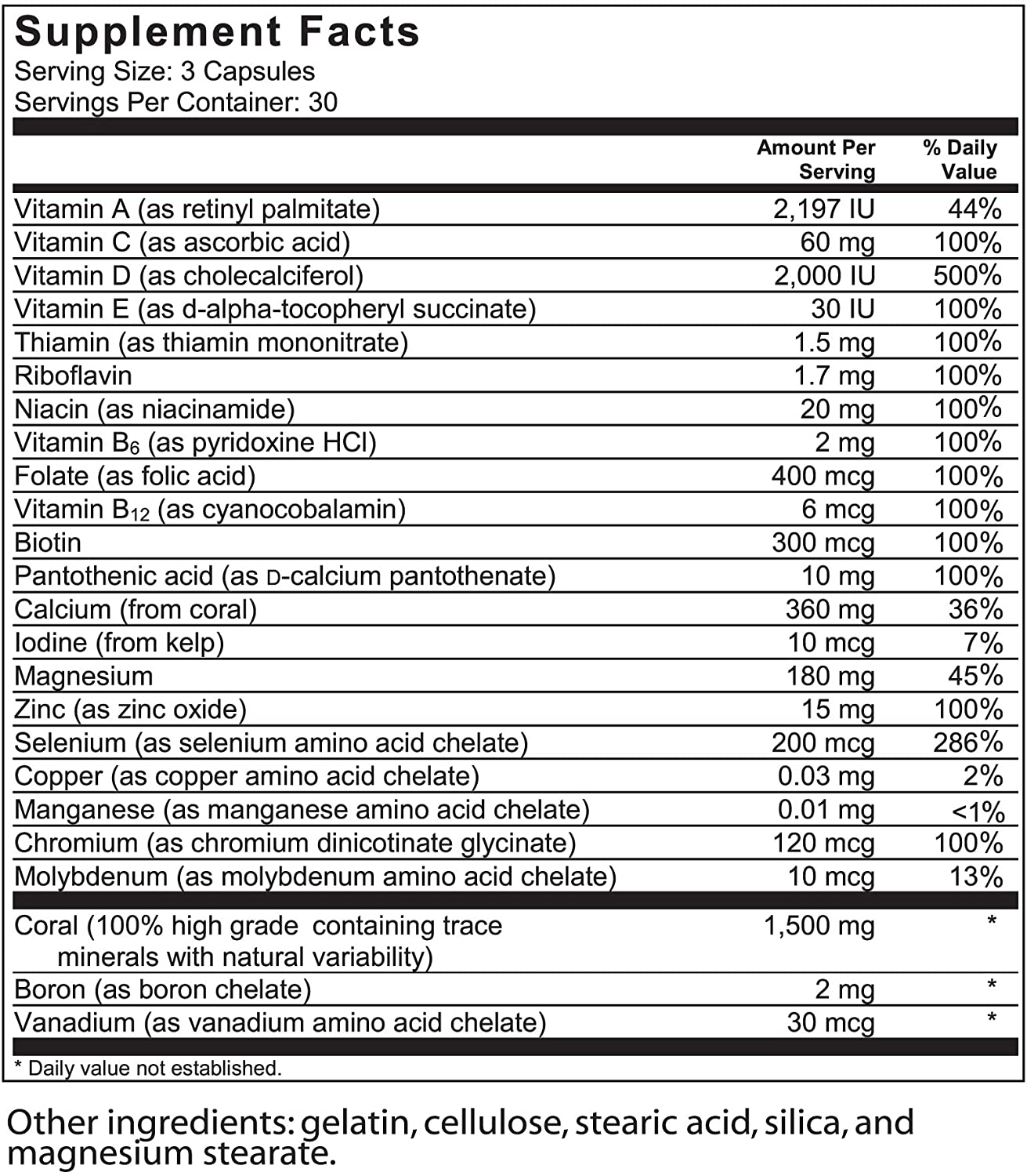 Barefoot Coral Calcium Complete 240 Capsules, 1500mg Coral Calcium, Healthy PH & Bone Support