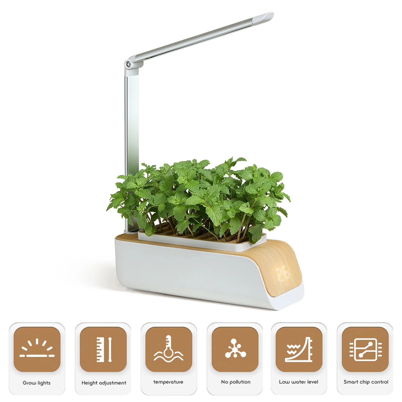 Hydroponics Growing System, Indoor Herb Garden Kit with Grow , Smart Garden for Home and Kitchen, Indoor Plant Growing System, Herb Grower Vegetable Gardening System