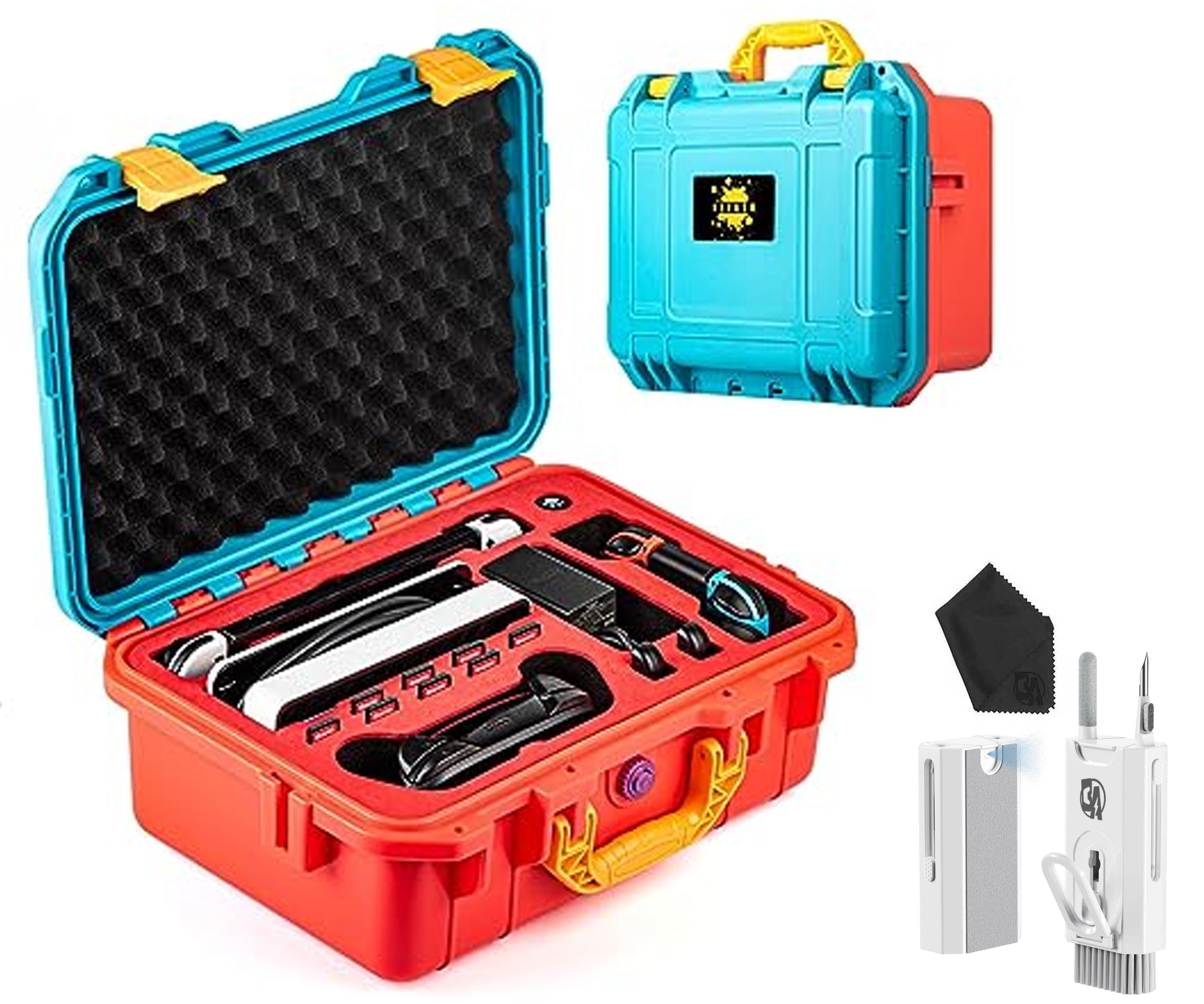 Carrying Case for Nintendo Switch/OLED Travel Case Professional Deluxe Waterproof Case with BOLT AXTION Bundle