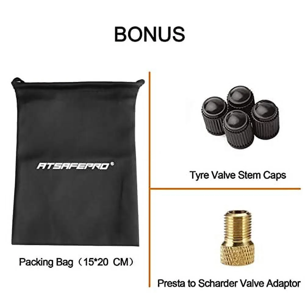 Low Pressure Tire Gauge 15PSI, ATsafepro 2.5” Mechanical Tire Pressure Gauge with Flexible Hose and Angled Chuck, Certificated Accuracy Analog Air Pressure Gauge for ATV, UTV and Tractors