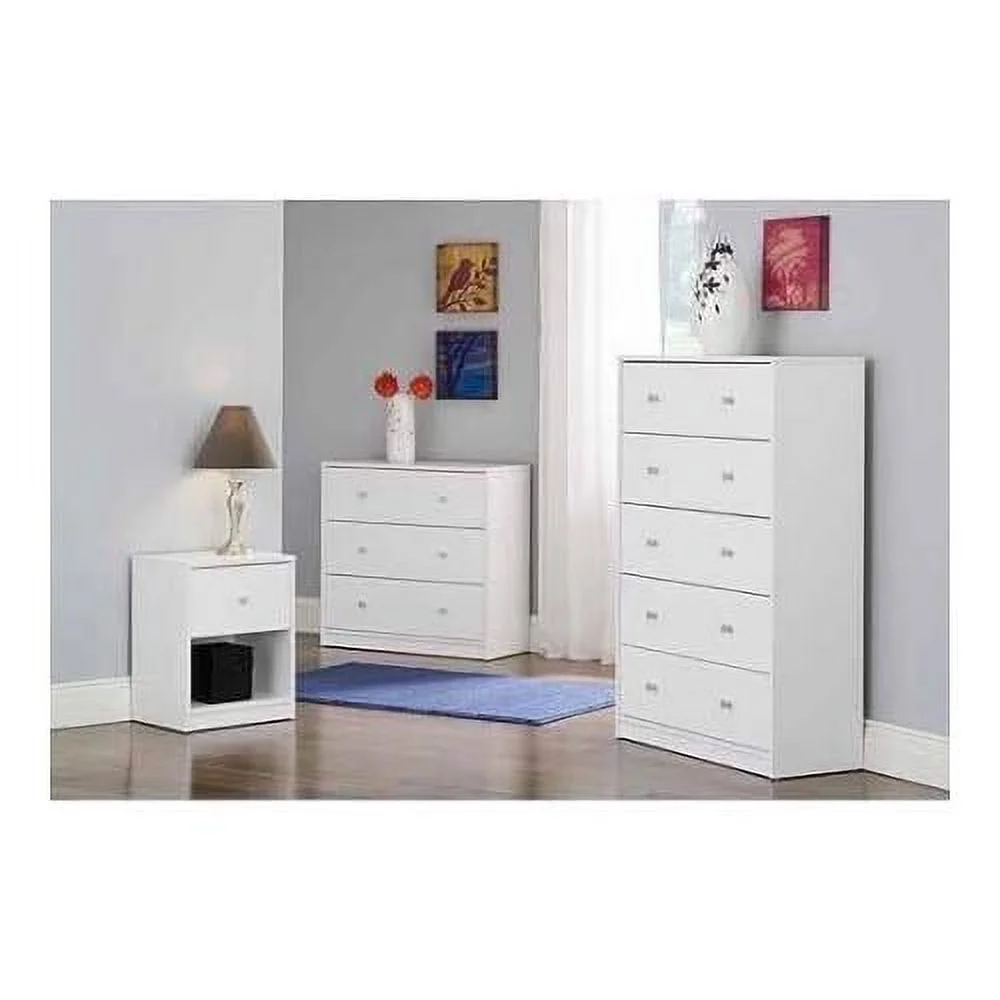 Modern And Studio 5-Drawer Dresser (White)