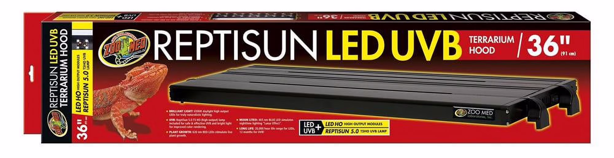 Zoo Med ReptiSun LED UVB Hood, 36-Inch