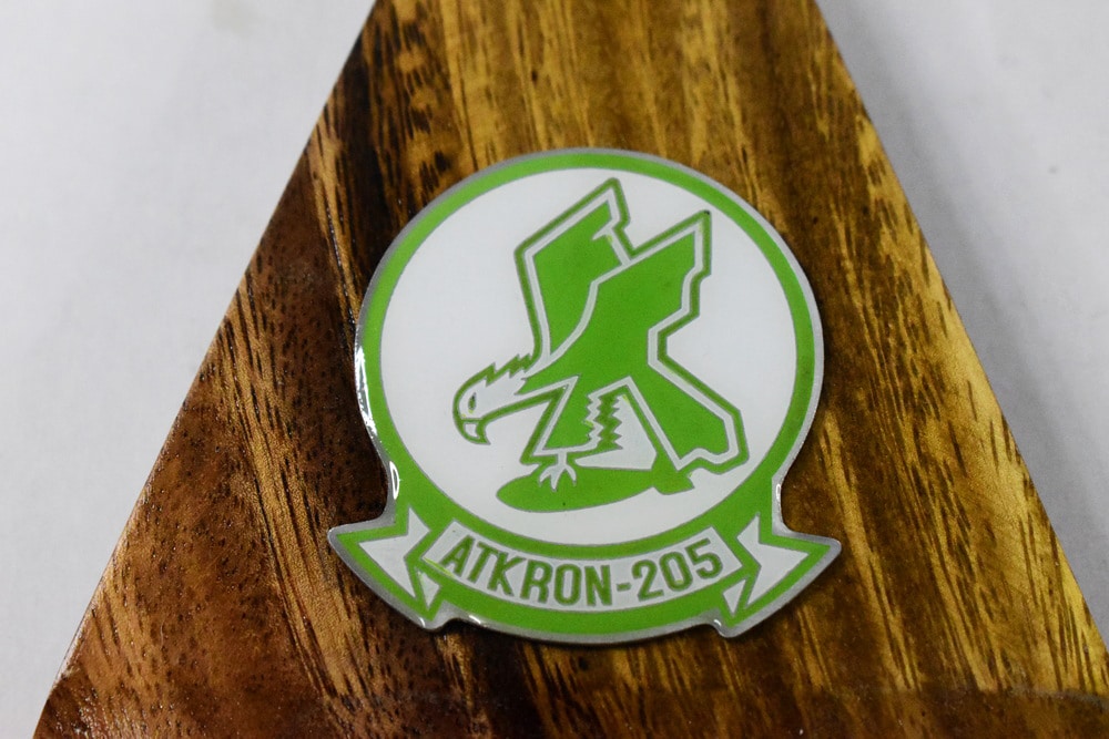 VA-205 Green Falcons A-6 (1992) Intruder Model, 1/36th Scale, Mahogany, Navy