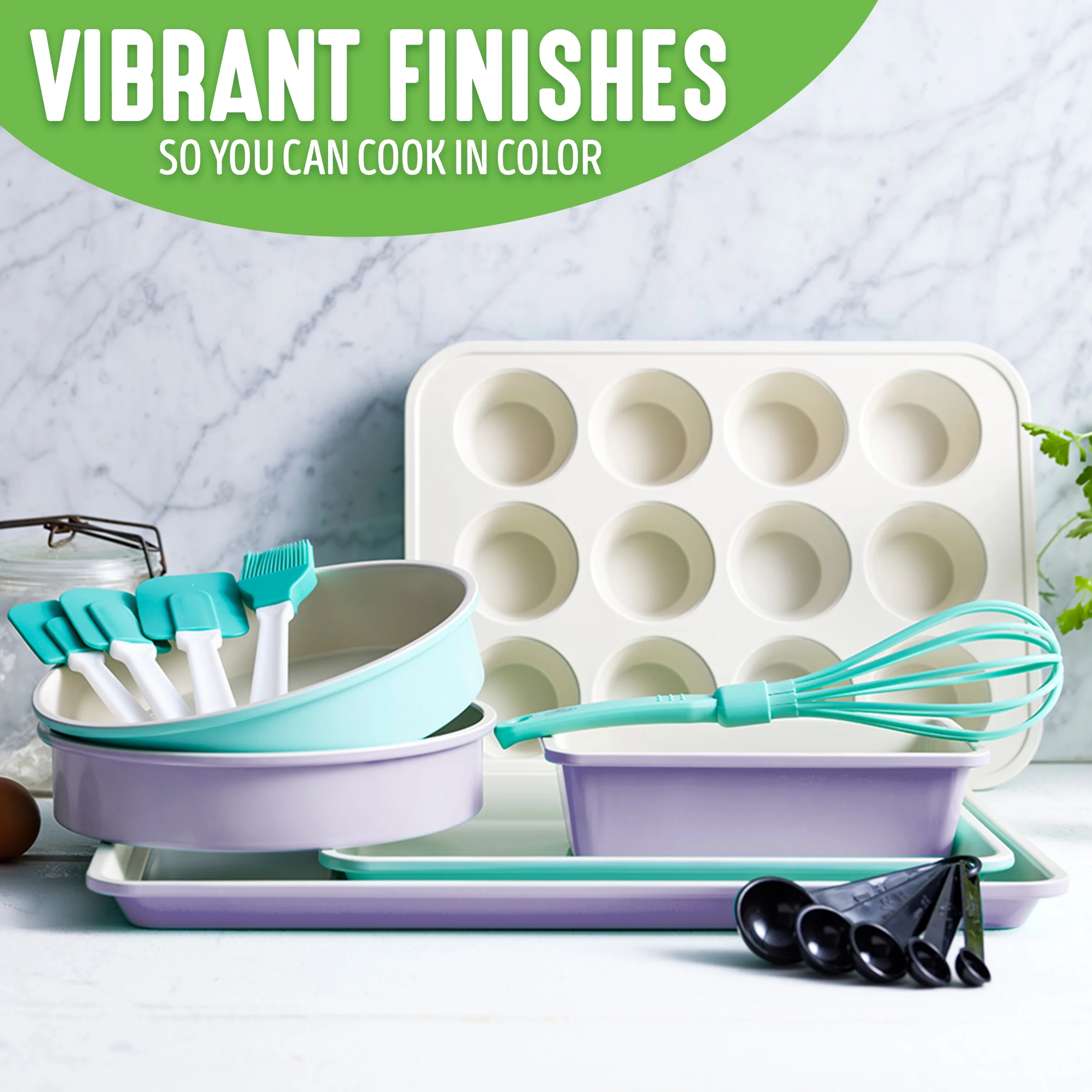 GreenLife 12 Cup Muffin Pan, Healthy Ceramic Nonstick Bakeware 2.85