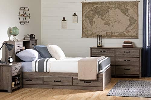 RUNFAYBIU Ulysses Full Bookcase Headboard Fall Oak