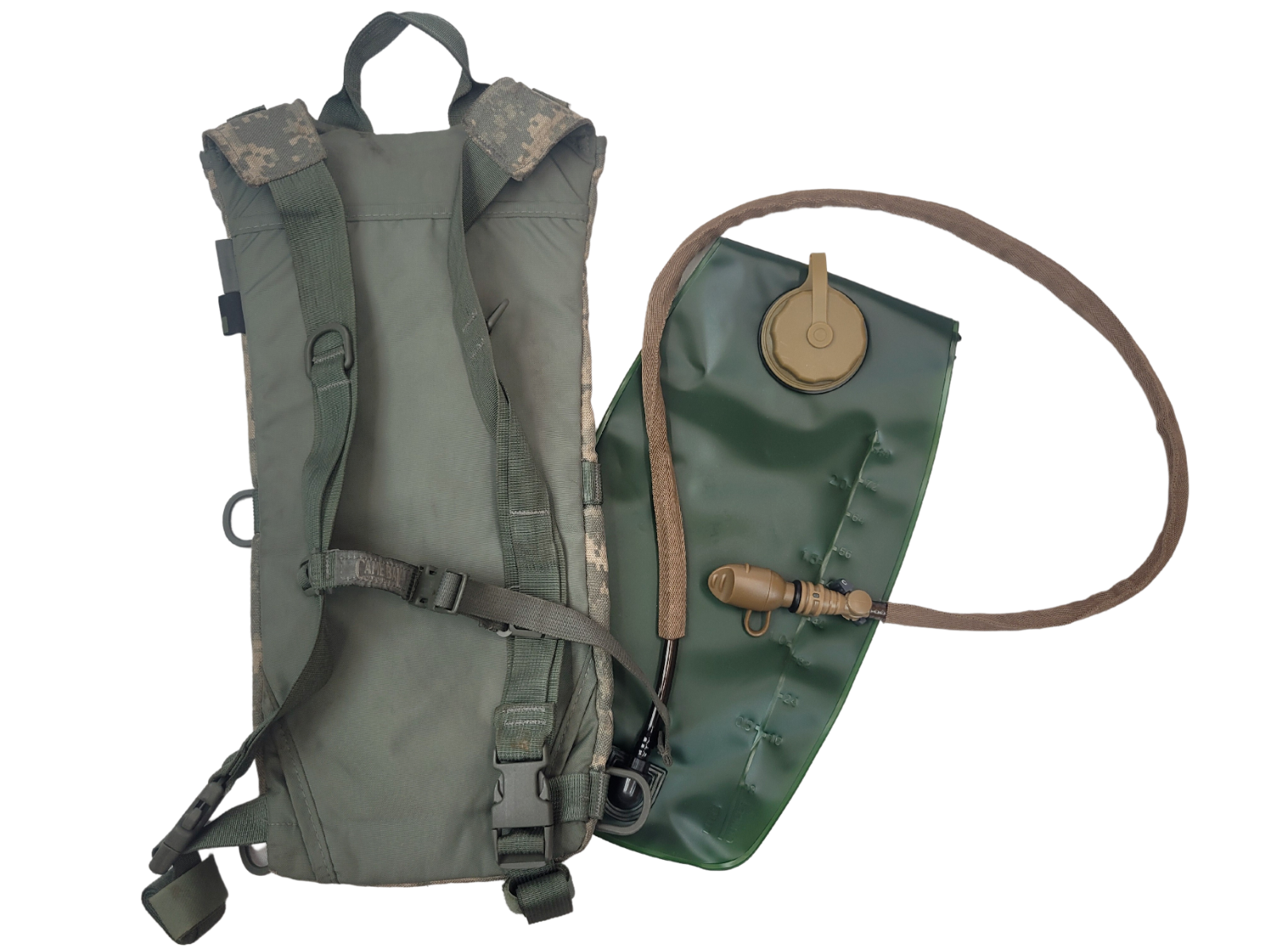 Military Outdoor Clothing Previously Issued Camelbak ACU Hydration System Carrier with never used import bladder