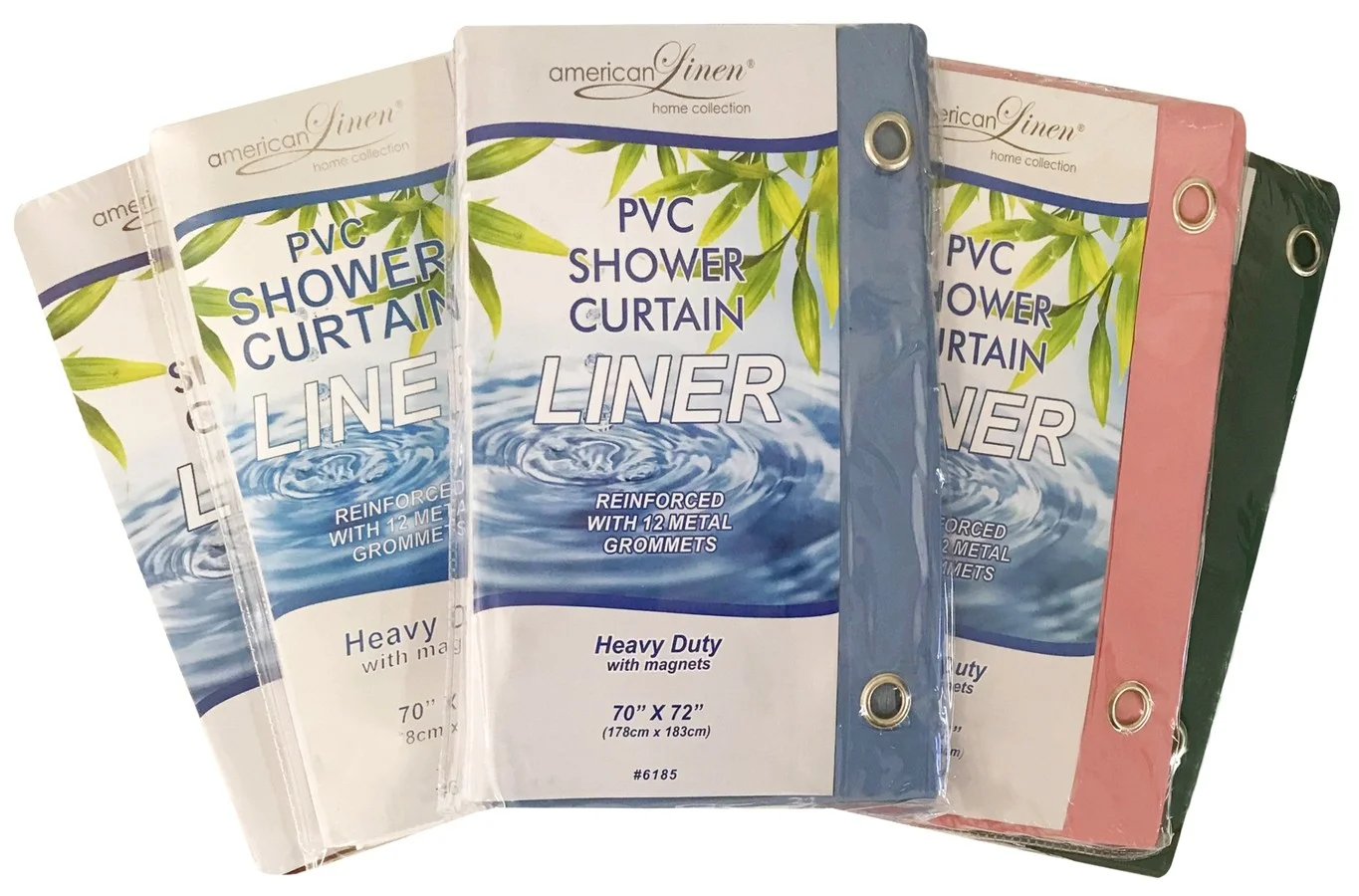 Shower Curtain Liners, 70 x 72 Inches with 12 Metal Grommet Holes, Waterproof Heavy Duty Plastic Liners: BLACK-4