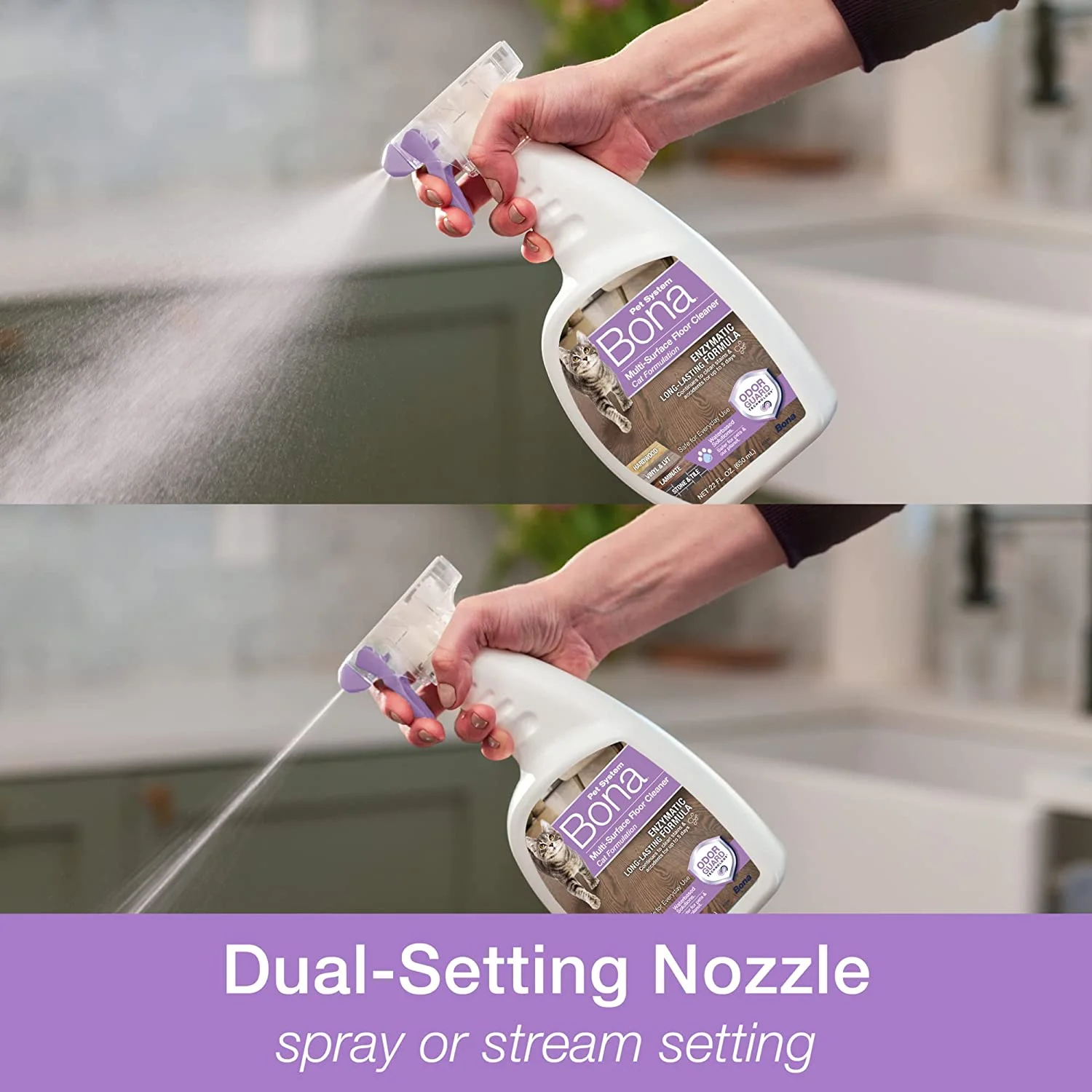 Bona Kemi USA 105807 32 oz Trigger Spray Cat Formula Multi-Surface Floor Cleaner