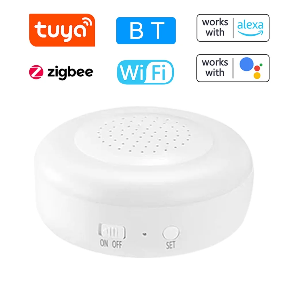 Htovila Multi-Functional Gateways 2.4G WIFI 3.0 BLE and Beacon Sub-devices Multi-mode Gateways Compatitable with Home for Voice Control