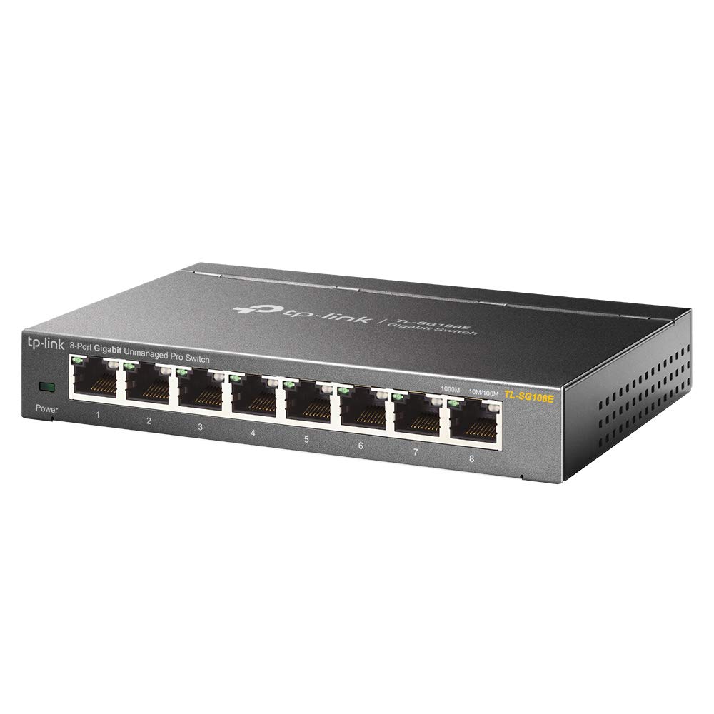 TP-LINK TL-SG108E TL-SG108E 8-Port Gigabit Easy Smart Switch, 8 10/100/1000Mbps RJ45 ports, MTU/Port/Tag-based VLAN,