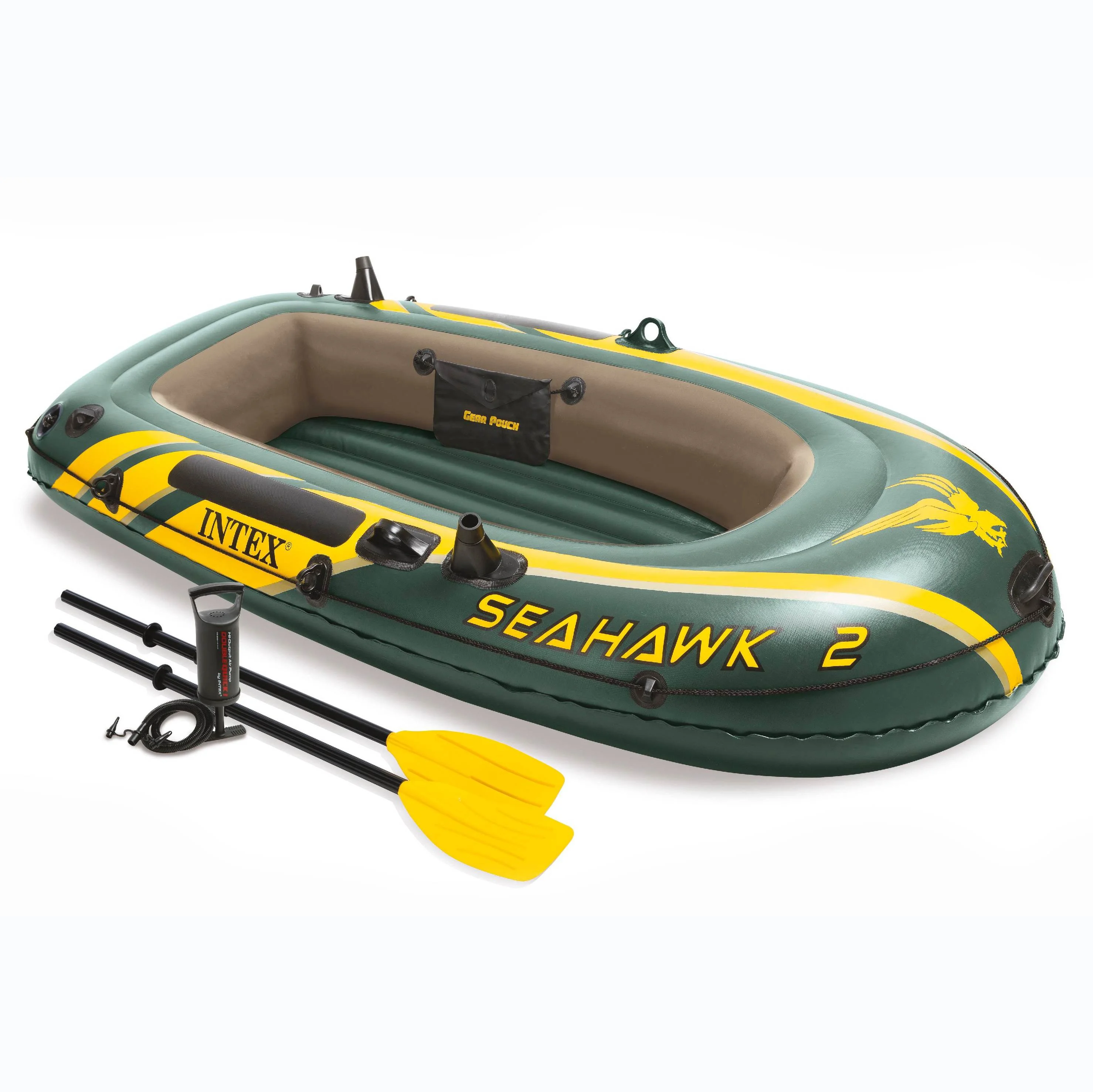 Intex Seahawk 2 Inflatable Boat Set + Oars/Pump/Motor Mount | 68347EP + 68624E