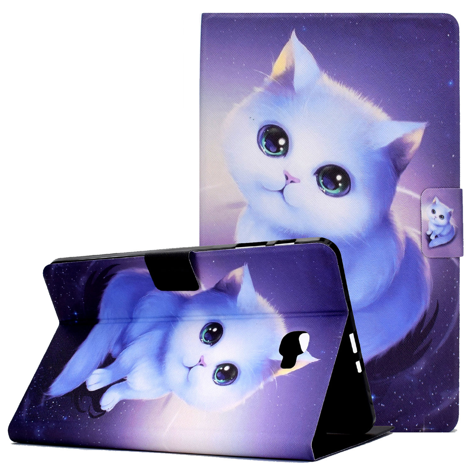 Galaxy Tab A 10.1 Case for SM-T580/T585, Allytech Colorful Pattern PU Leather Stand Folio Slim Smart Auto Wake Sleep Card Holder Shockproof Case for Samsung Tab A 10.1